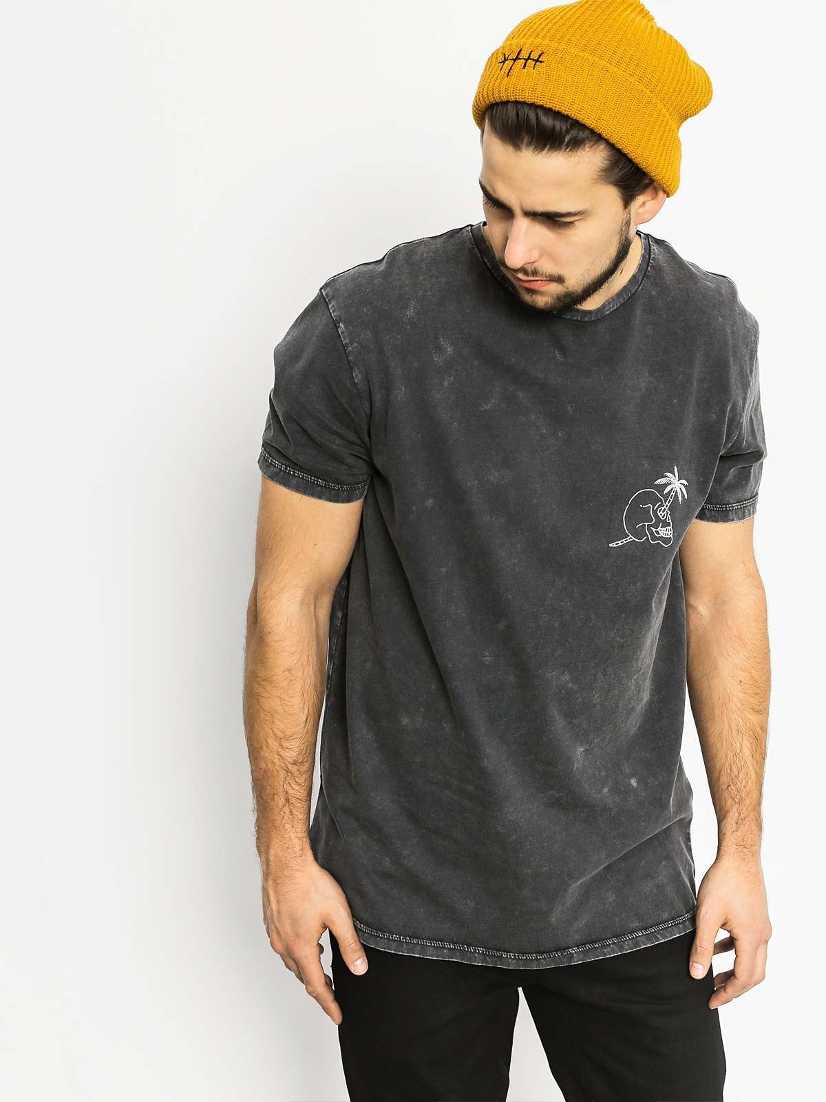 T-shirt Quiksilver Palm Skull (charcoal)