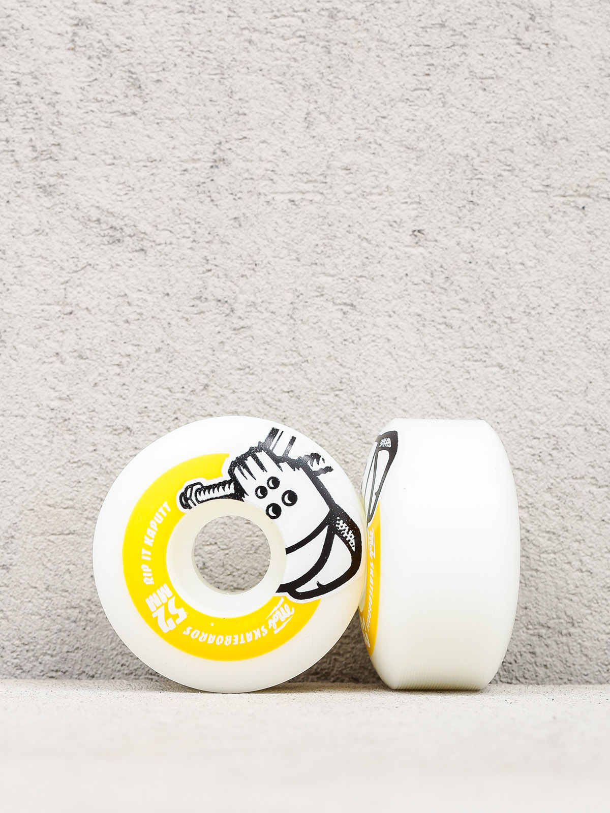 Kółka Mob Skateboards Skull (white/yellow)