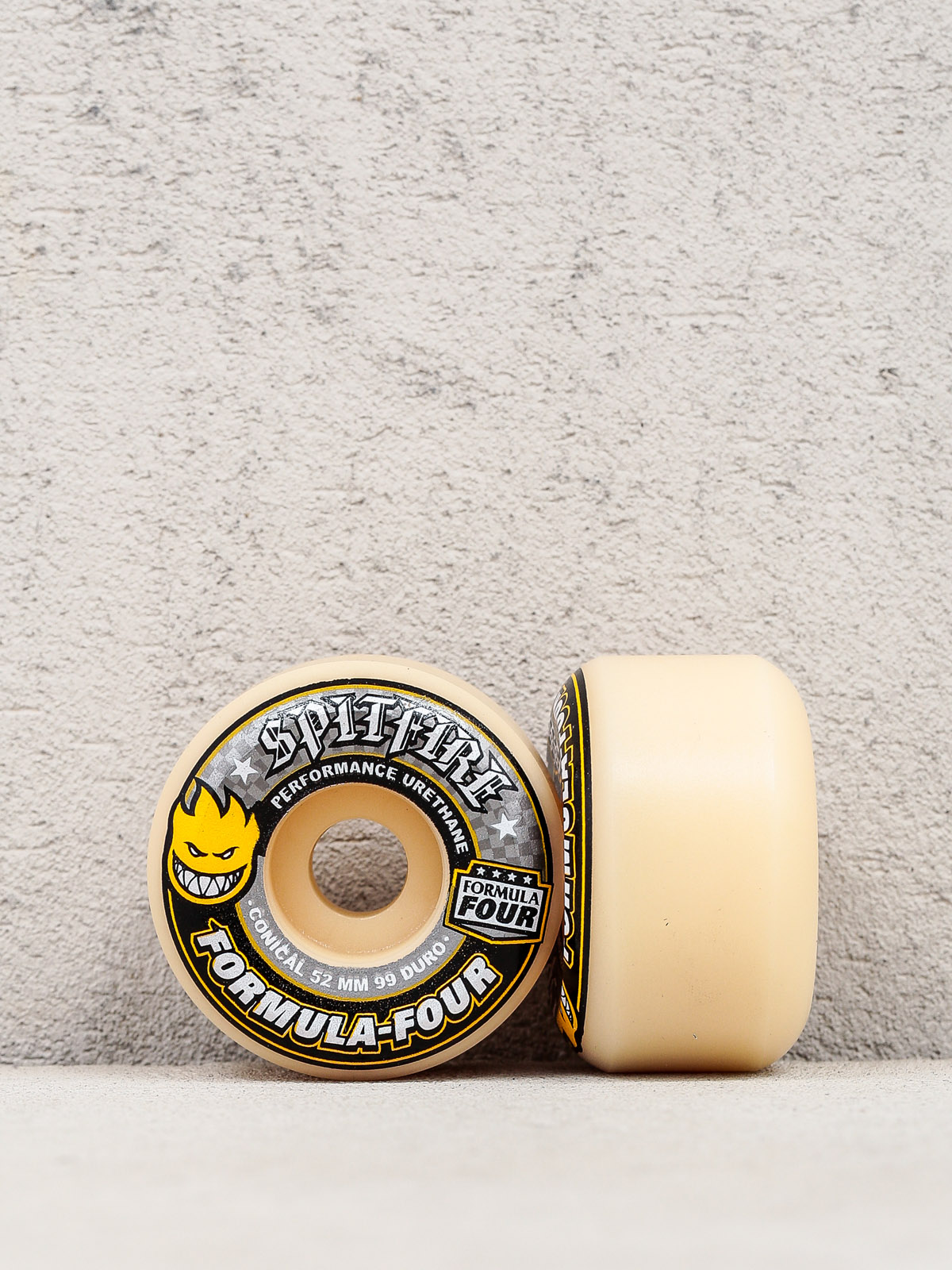 Kółka Spitfire Formula Four 99 Duro Conical (yellow print/white)