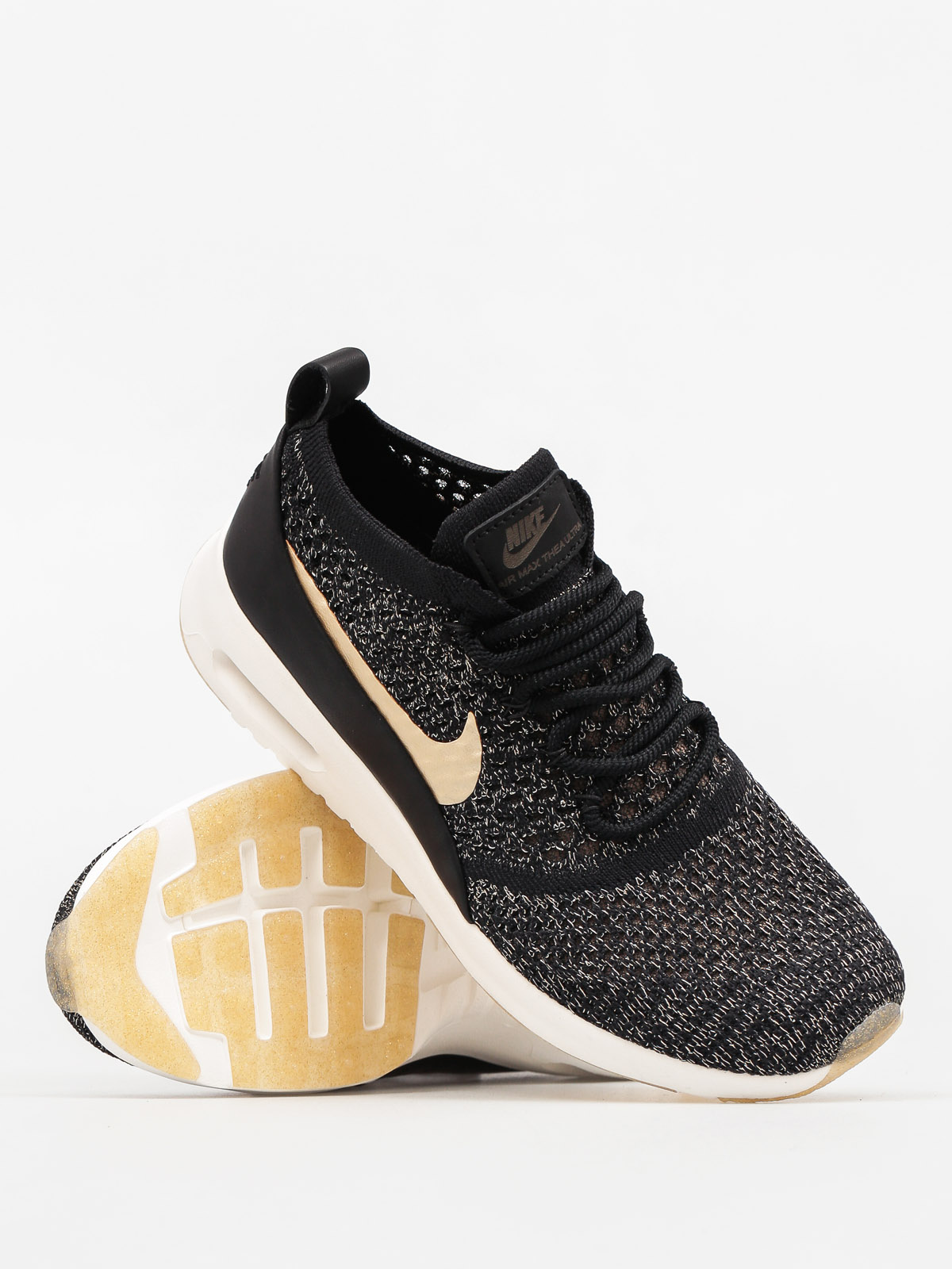 Buty Nike Air Max Thea Ultra Flyknit Metallic Wmn (black/mtlc gold star ivory)