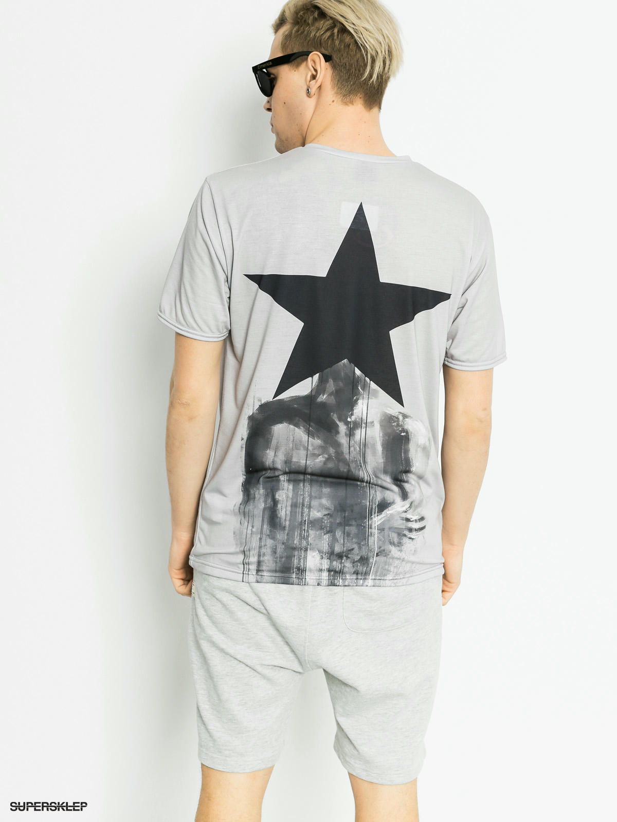 T-shirt Mr. Gugu Black Star (light grey/black)