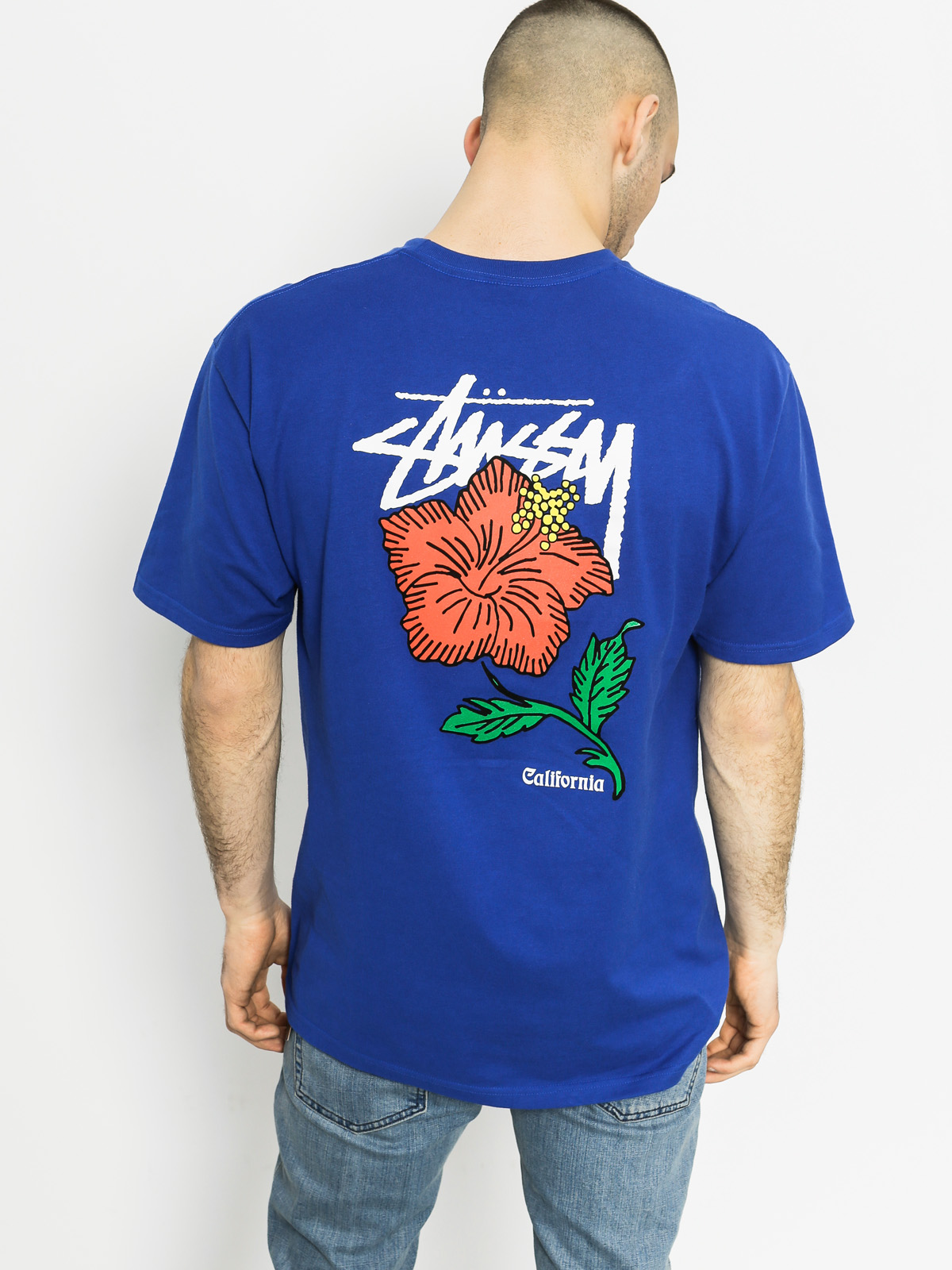 T-shirt Stussy Cali Rose (dark blue)