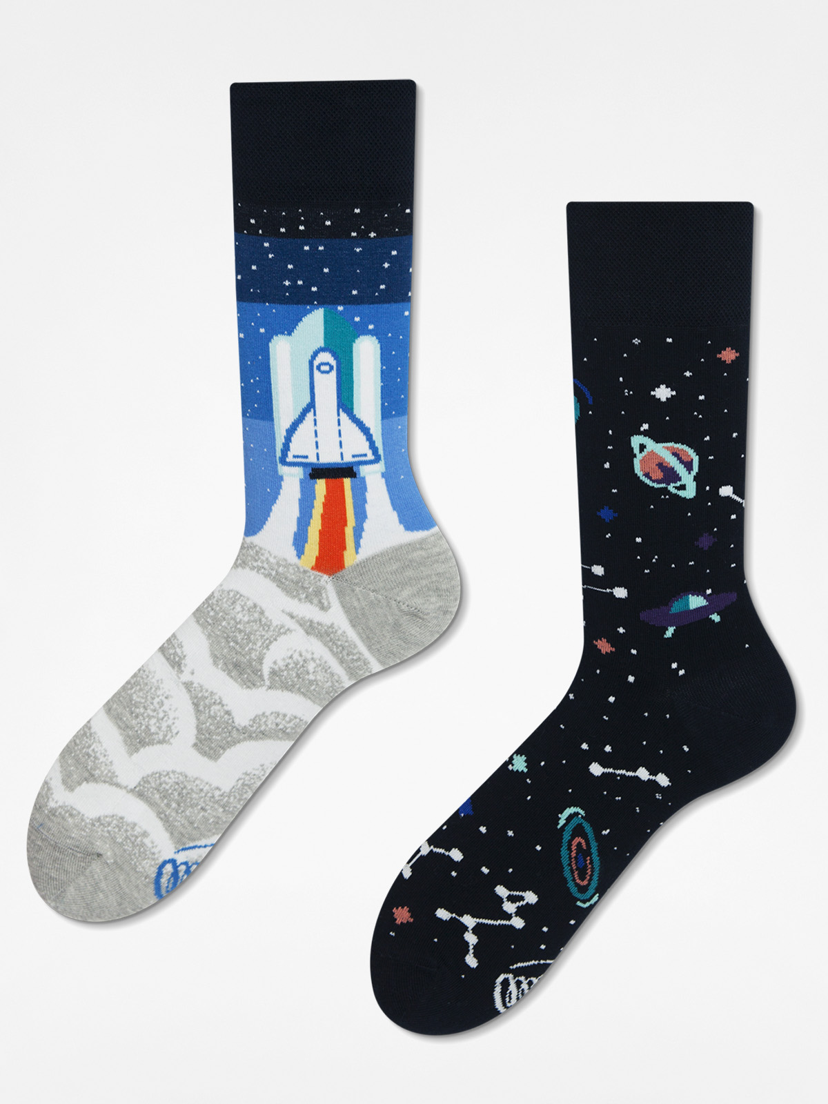 Skarpetki Many Mornings Space Trip (grey/blue/black)