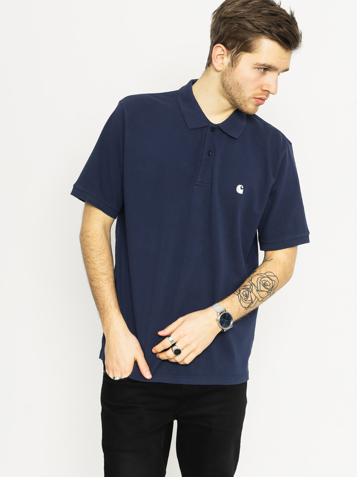 Polo Carhartt Chase Pique Polo (blue/white)