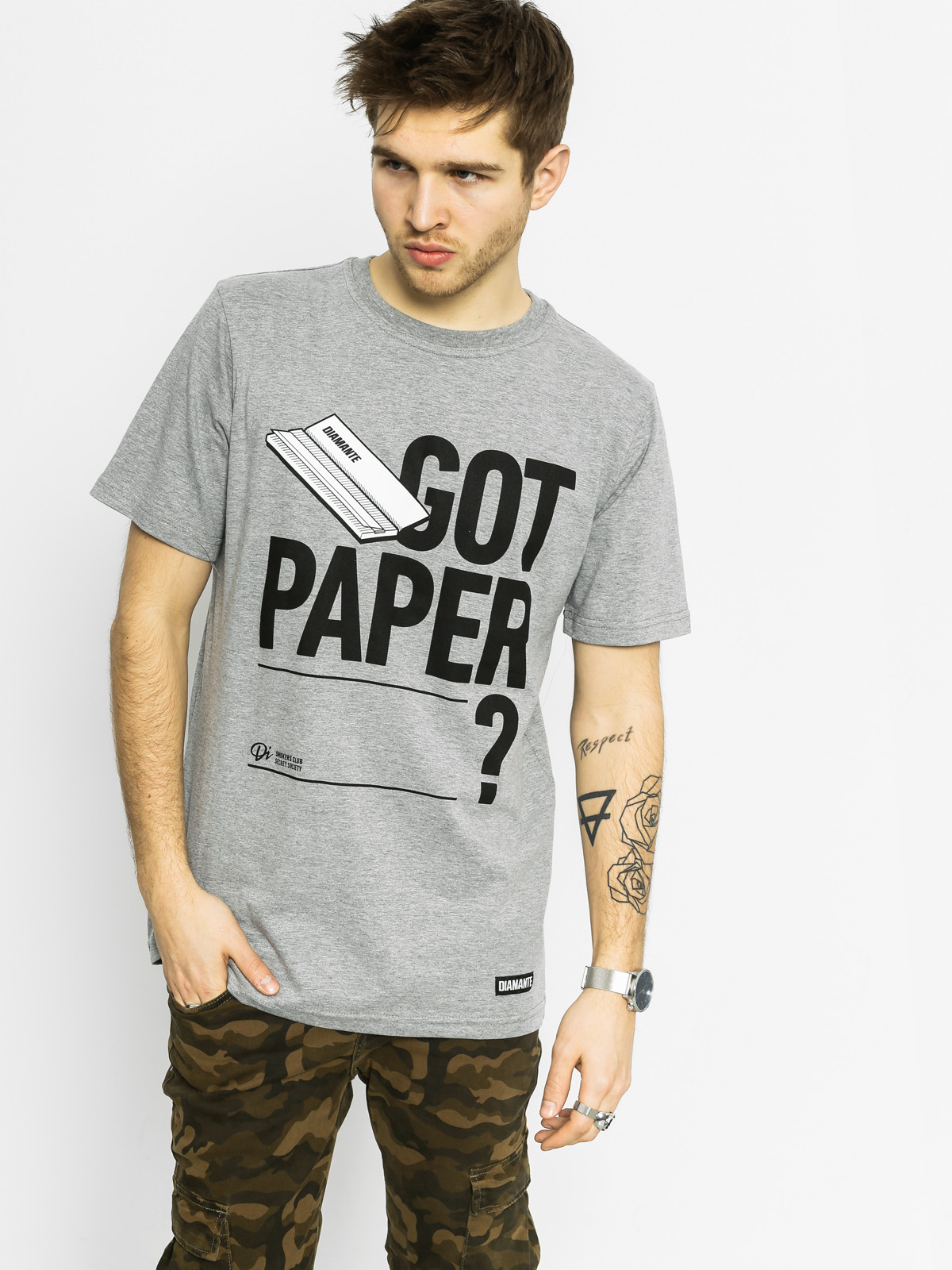 T-shirt Diamante Wear Got Paper (grey)