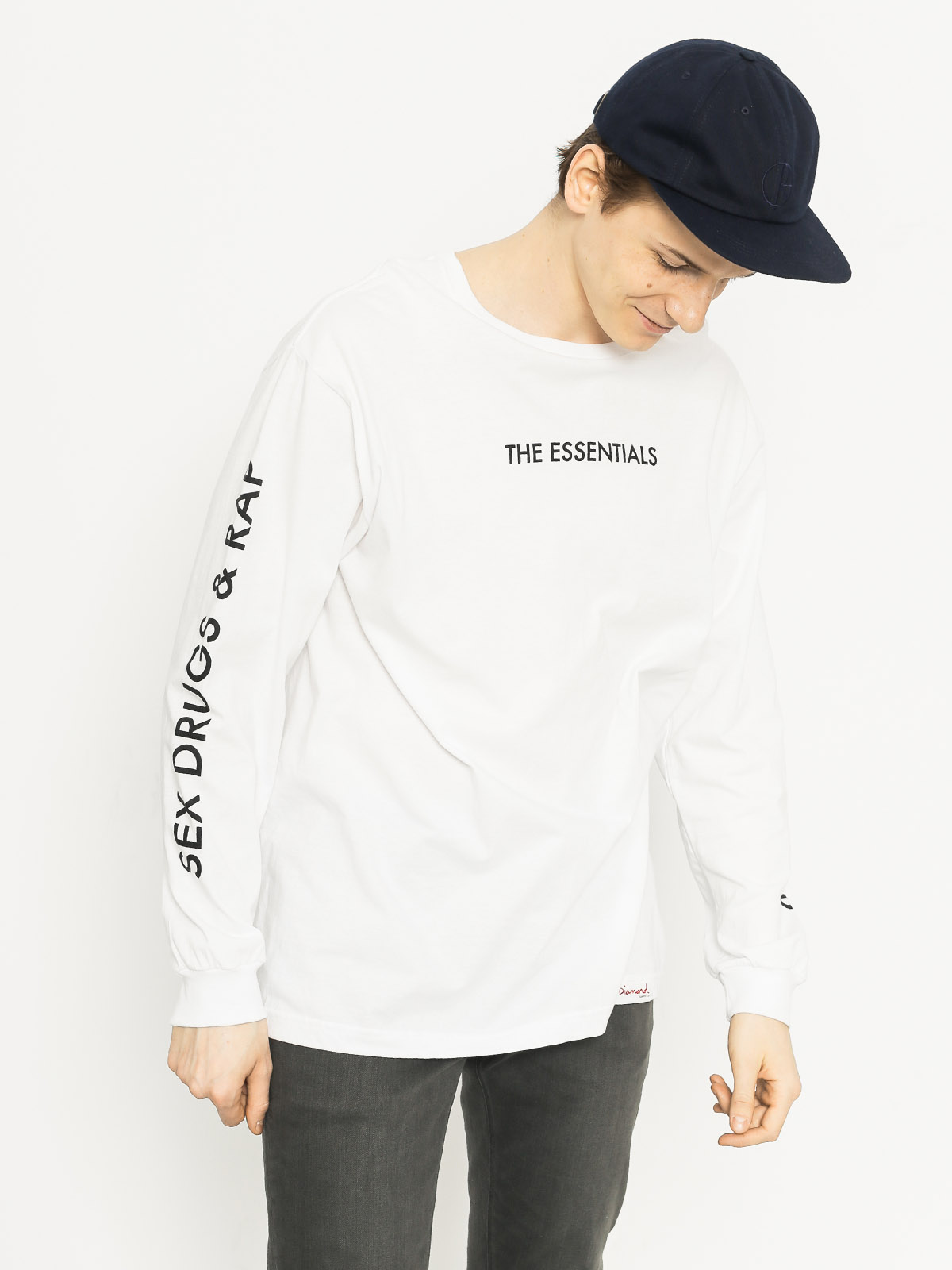 Longsleeve Diamond Supply Co. Essentials (white)