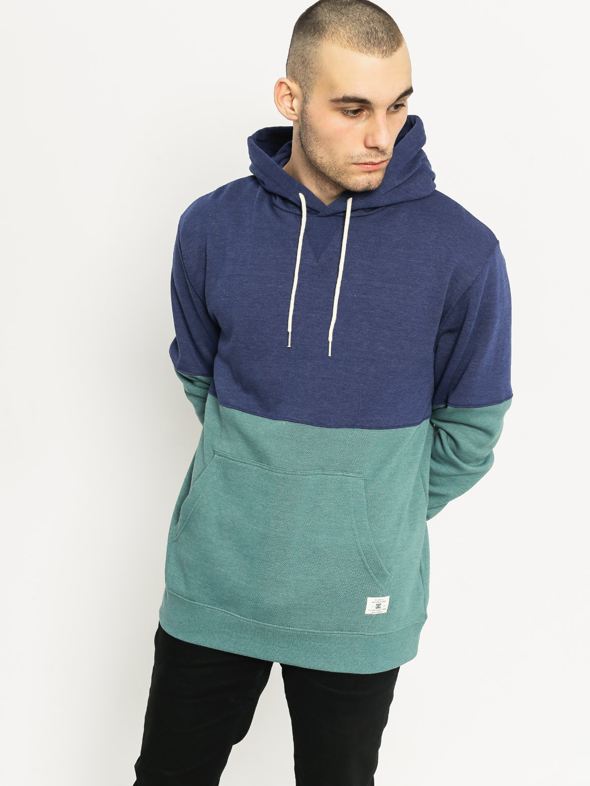 Bluza z kapturem DC Rebel Block HD (navy/sea green)