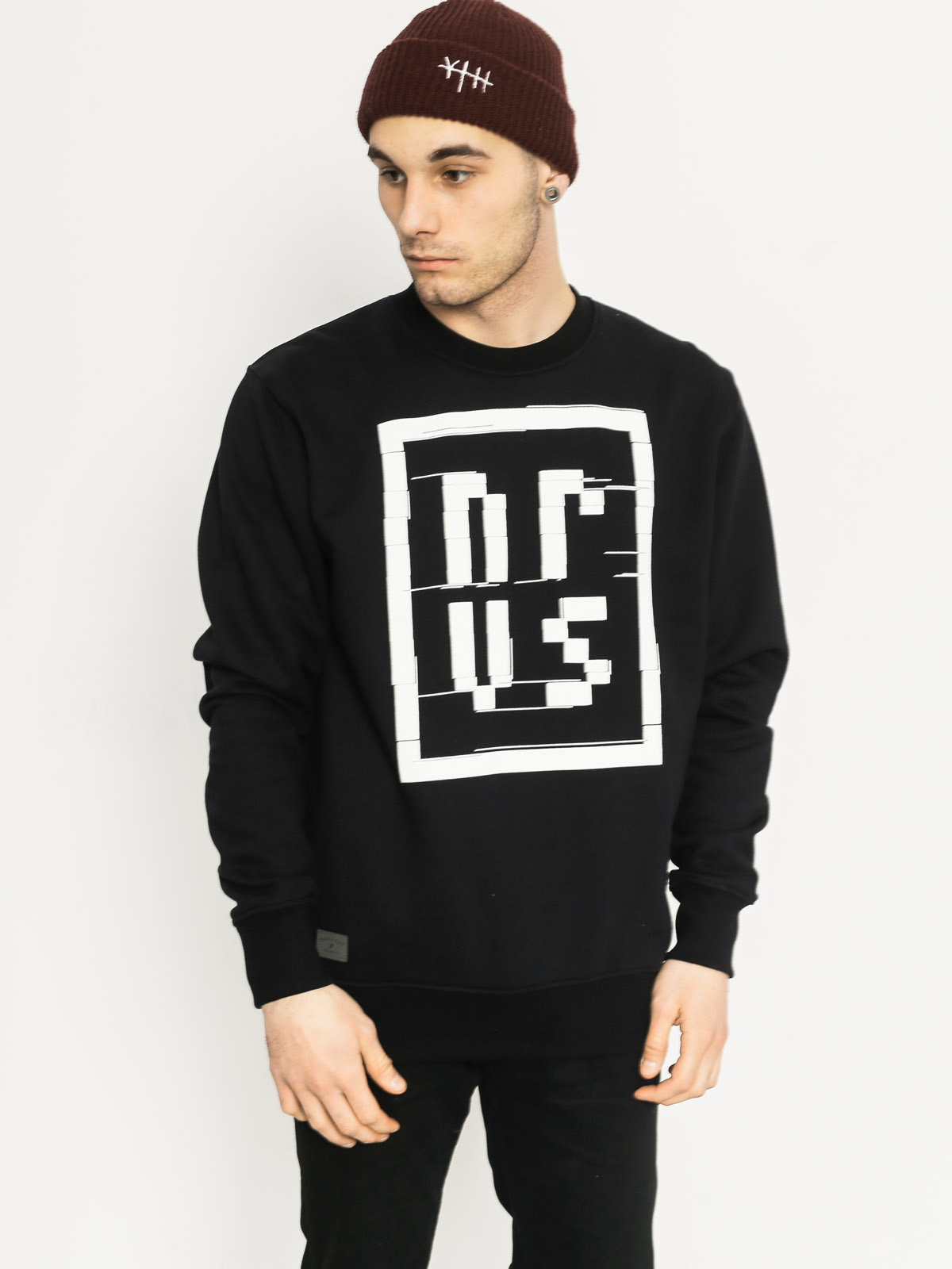 Bluza Nervous TV Noise Crew (black)