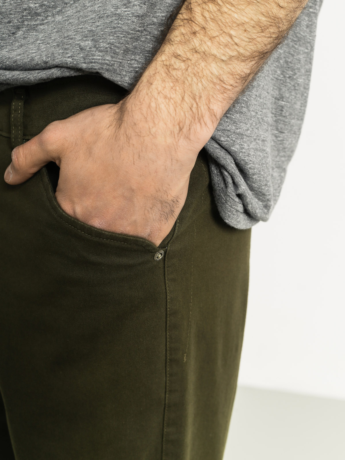 Spodnie Turbokolor Streetsweepers Stretch Chinos (olive)