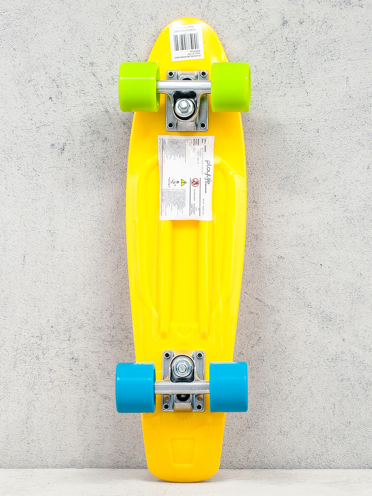 Deskorolka cruiser Playlife Vinyl (yellow/green blue)