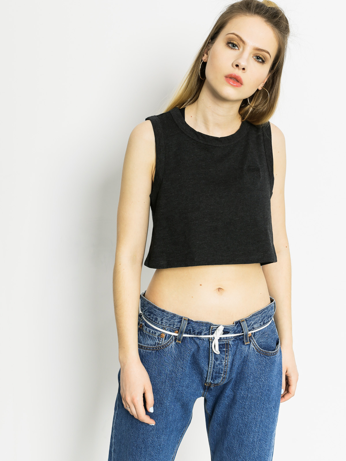 Koszulka Stussy Rosecrans Tank Wmn (black heather)