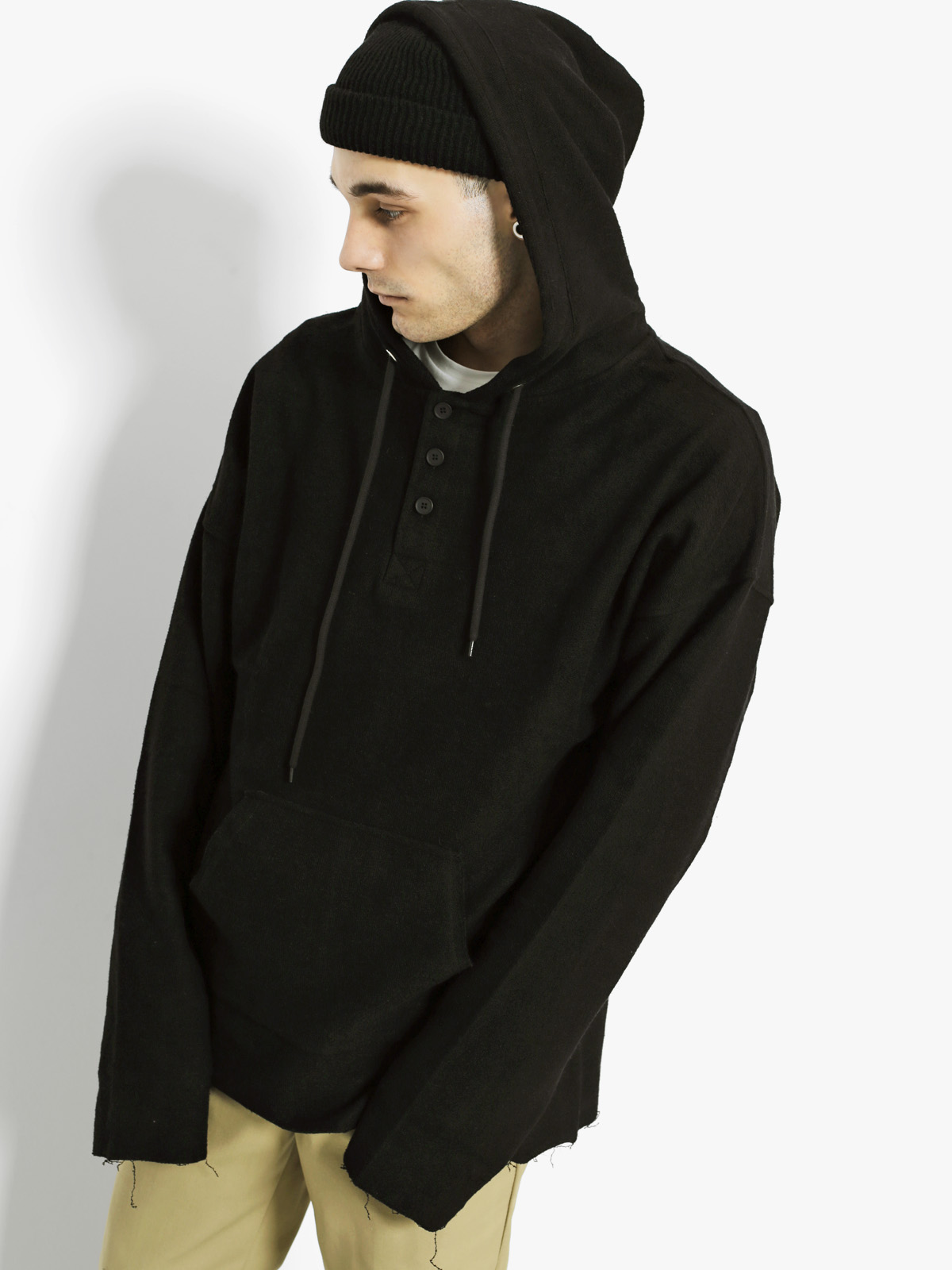 Bluza z kapturem The Hive Henley HD (black)