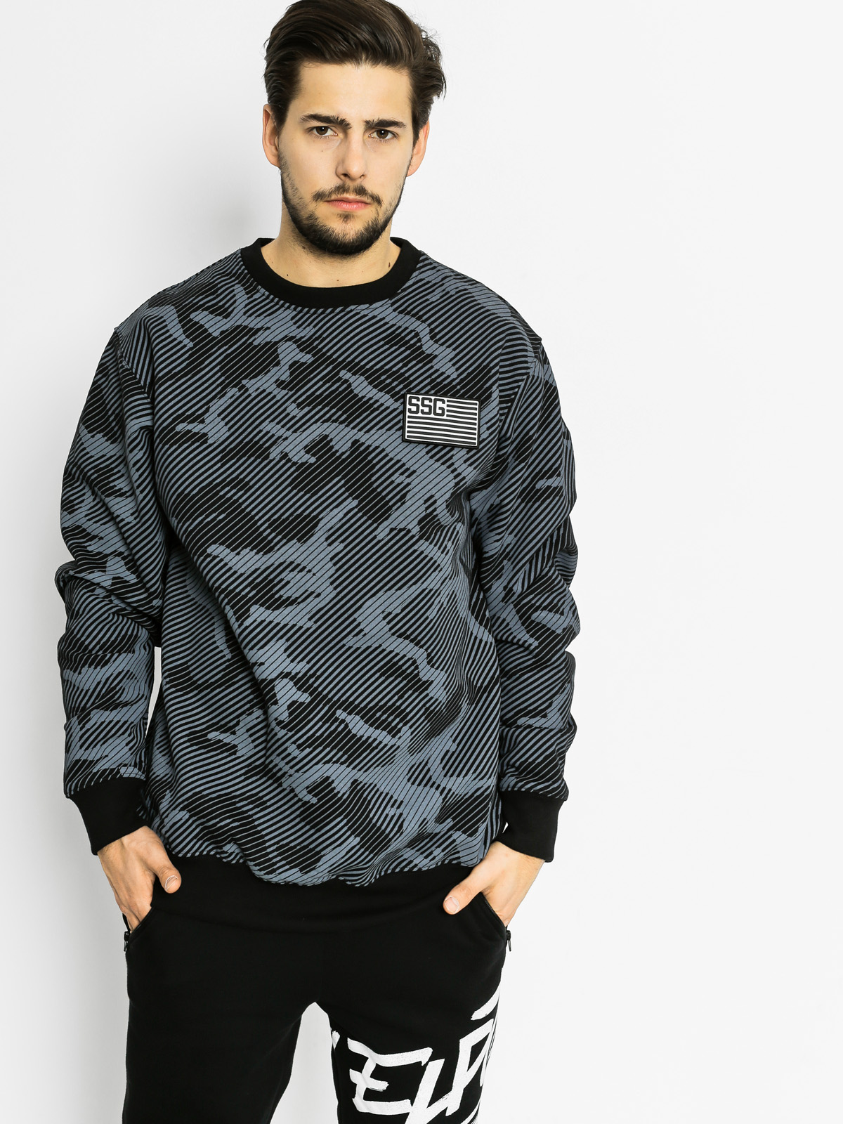 Bluza SSG Premium Moro Lines Flag (black/chacroal)