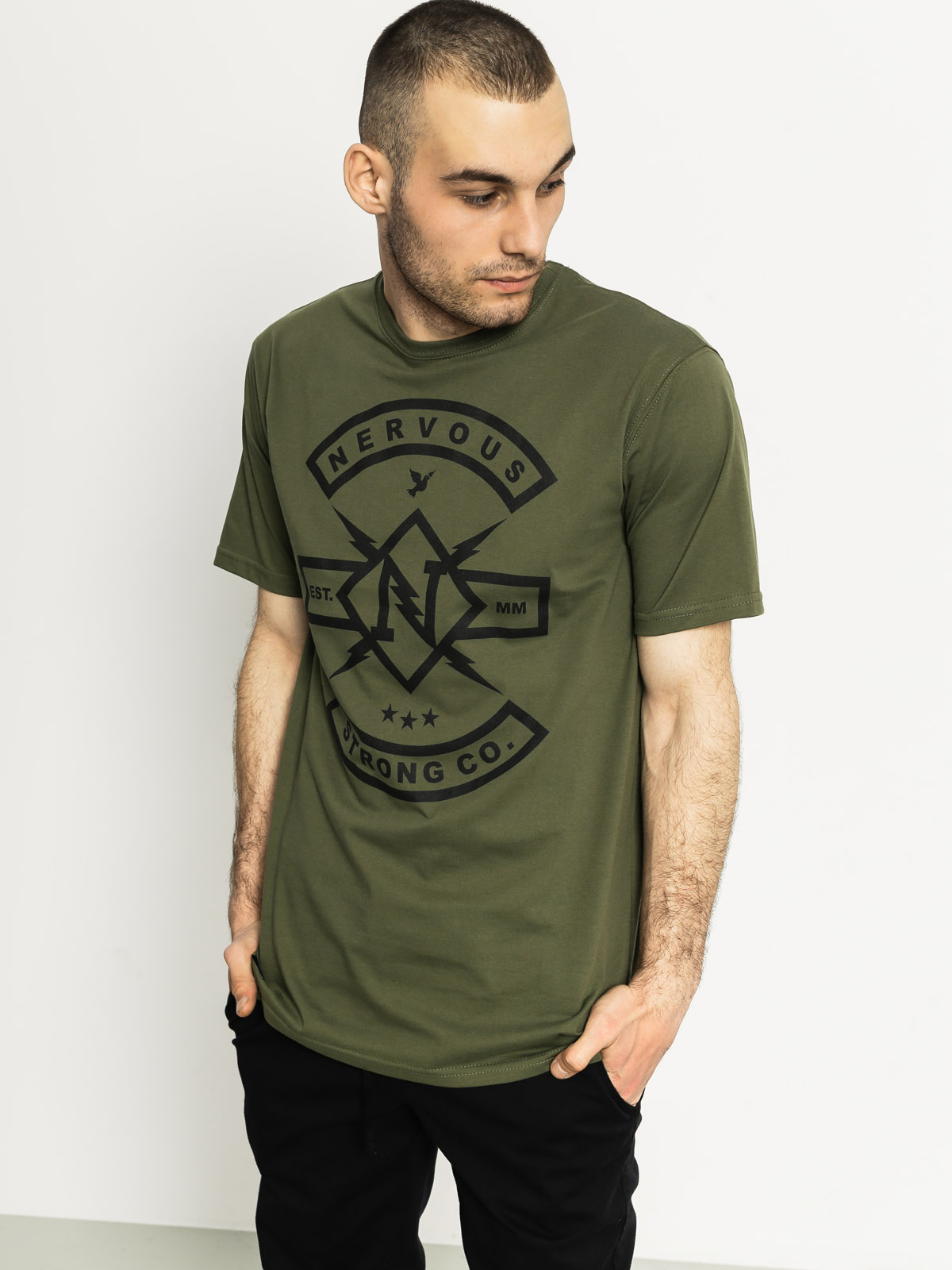 T-shirt Nervous Forces (olive)