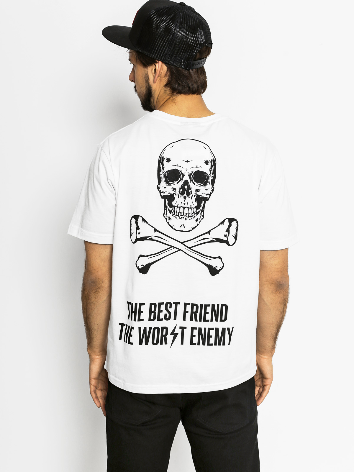 T-shirt Diamante Wear Best Friend Worst Enemy (white)