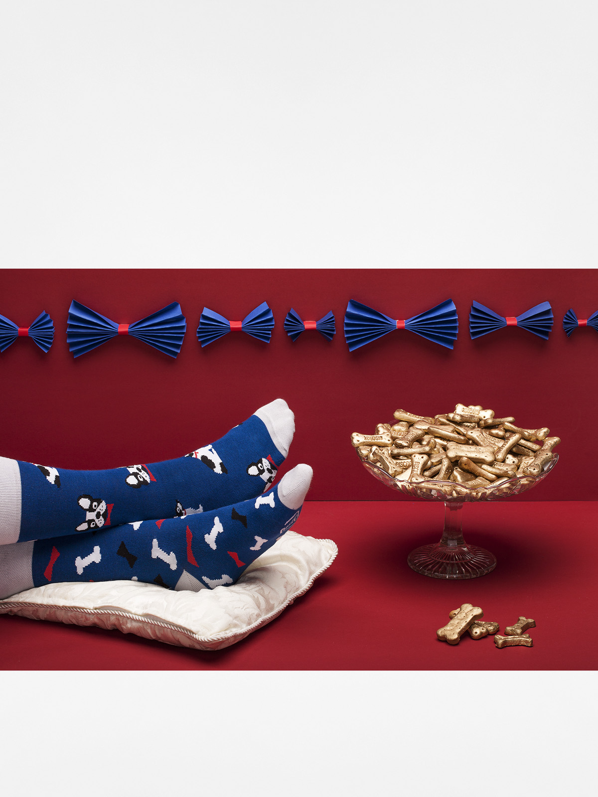 Skarpetki Many Mornings Dog Affair (navy/silver)