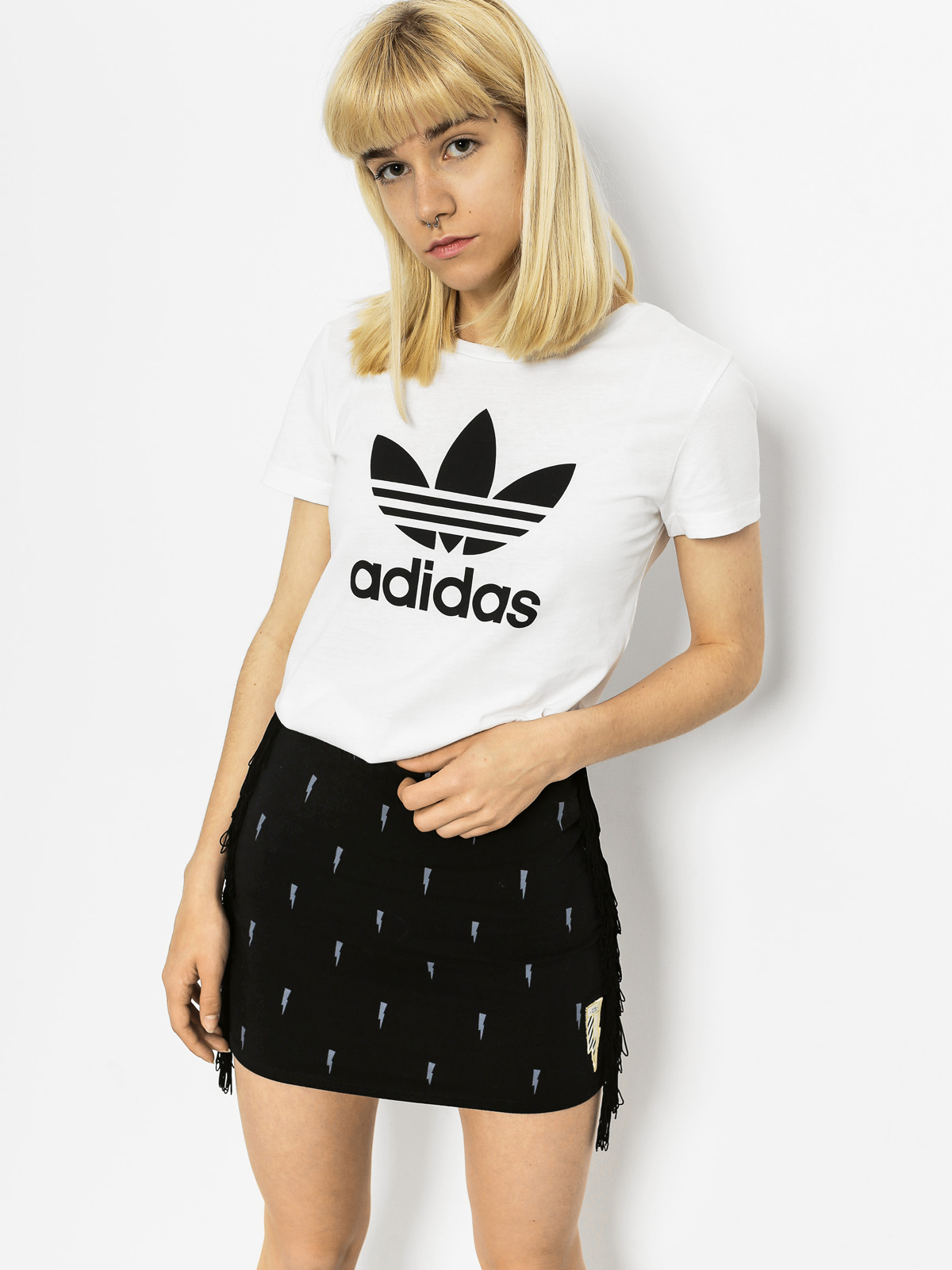 T-shirt adidas Trefoil Wmn (white/black)