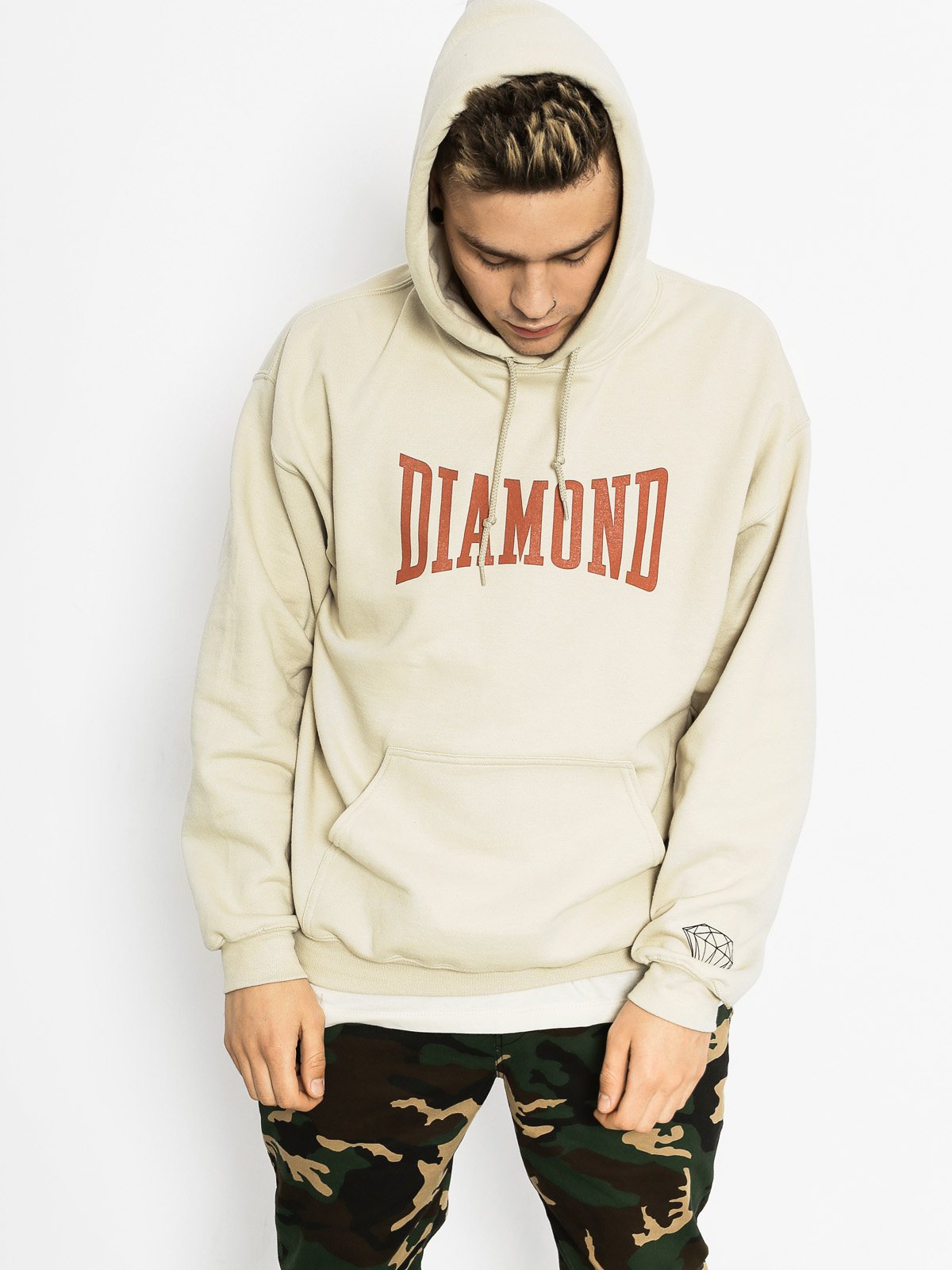 Bluza z kapturem Diamond Supply Co. Crescendo HD (cream)