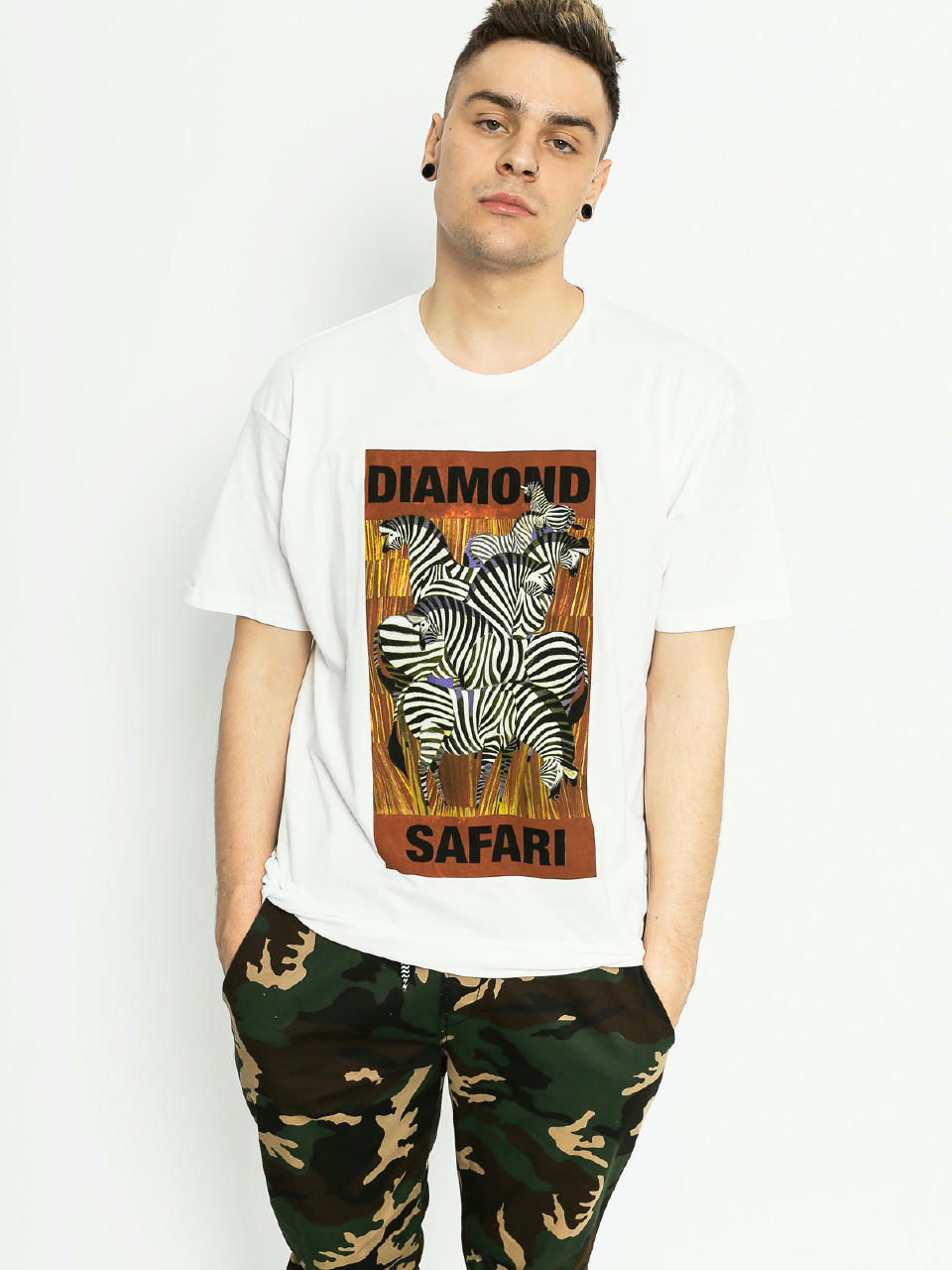 T-shirt Diamond Supply Co. Safari (white)