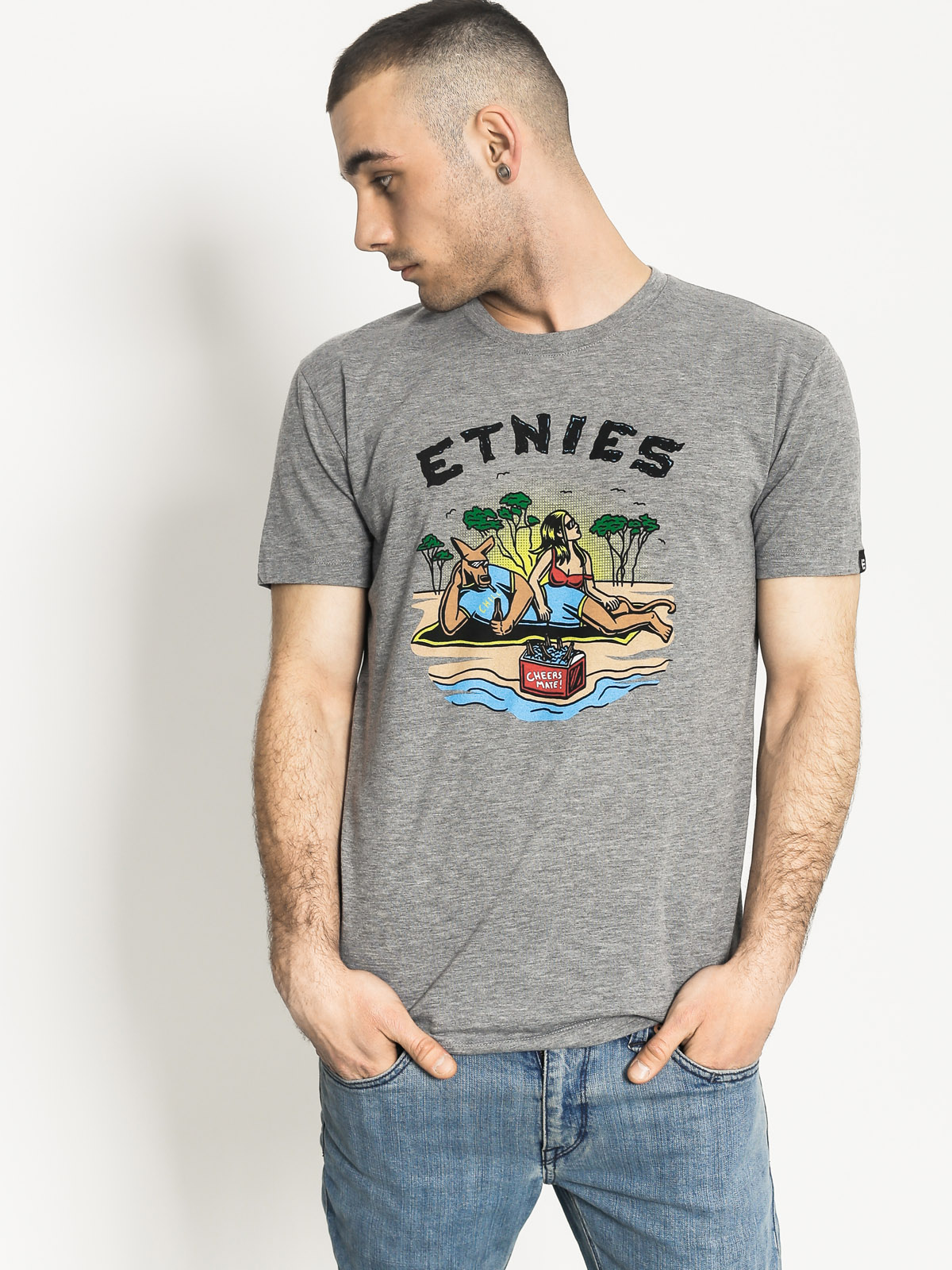 T-shirt Etnies Cheers Mate (grey heahter)