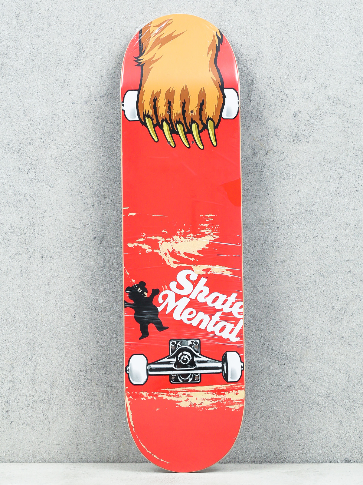 Deck Grizzly Griptape Skate Mental Maul Grab (red)