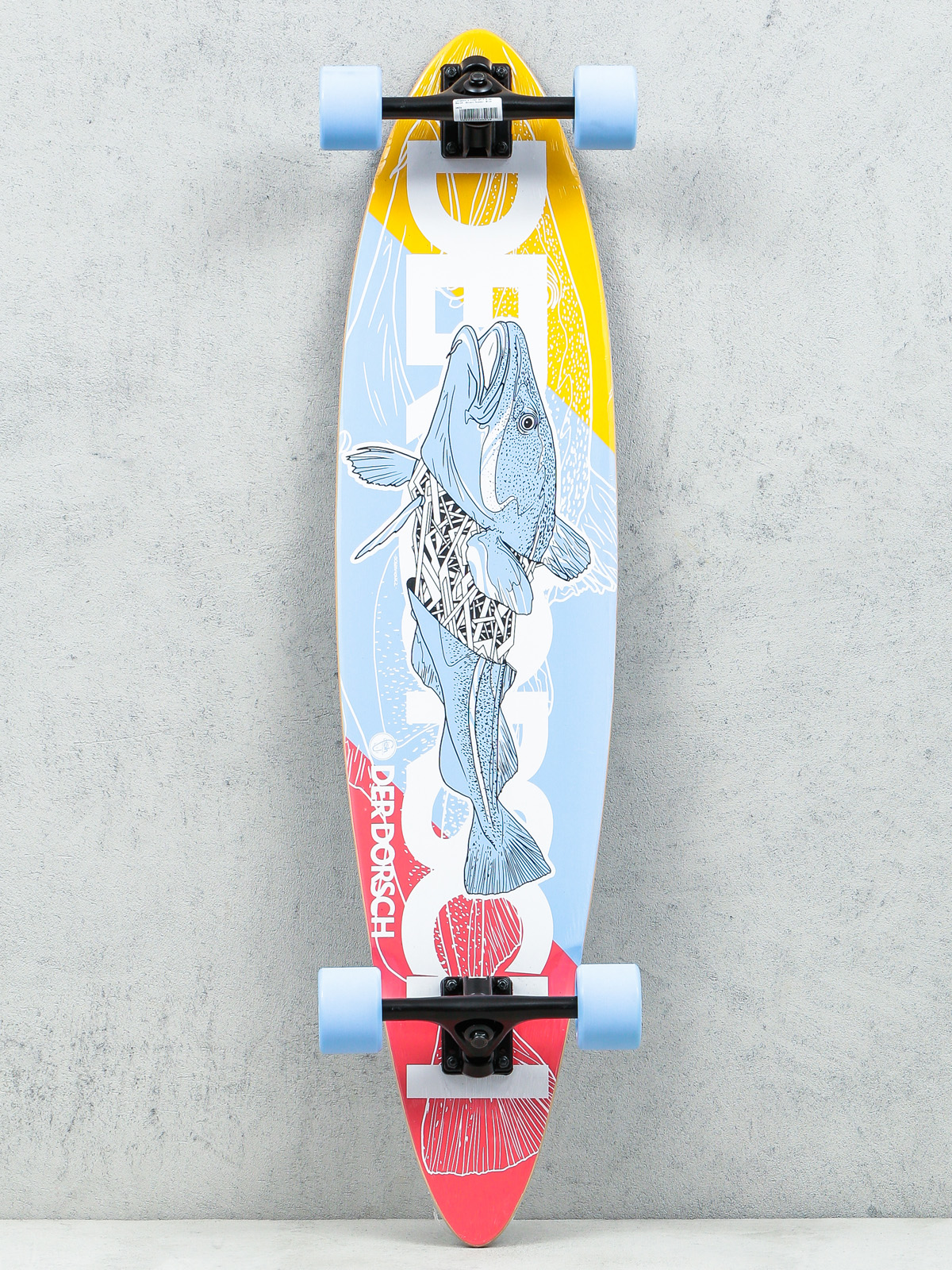 Longboard Fish Skateboards DerDorsh (black/summer blue)