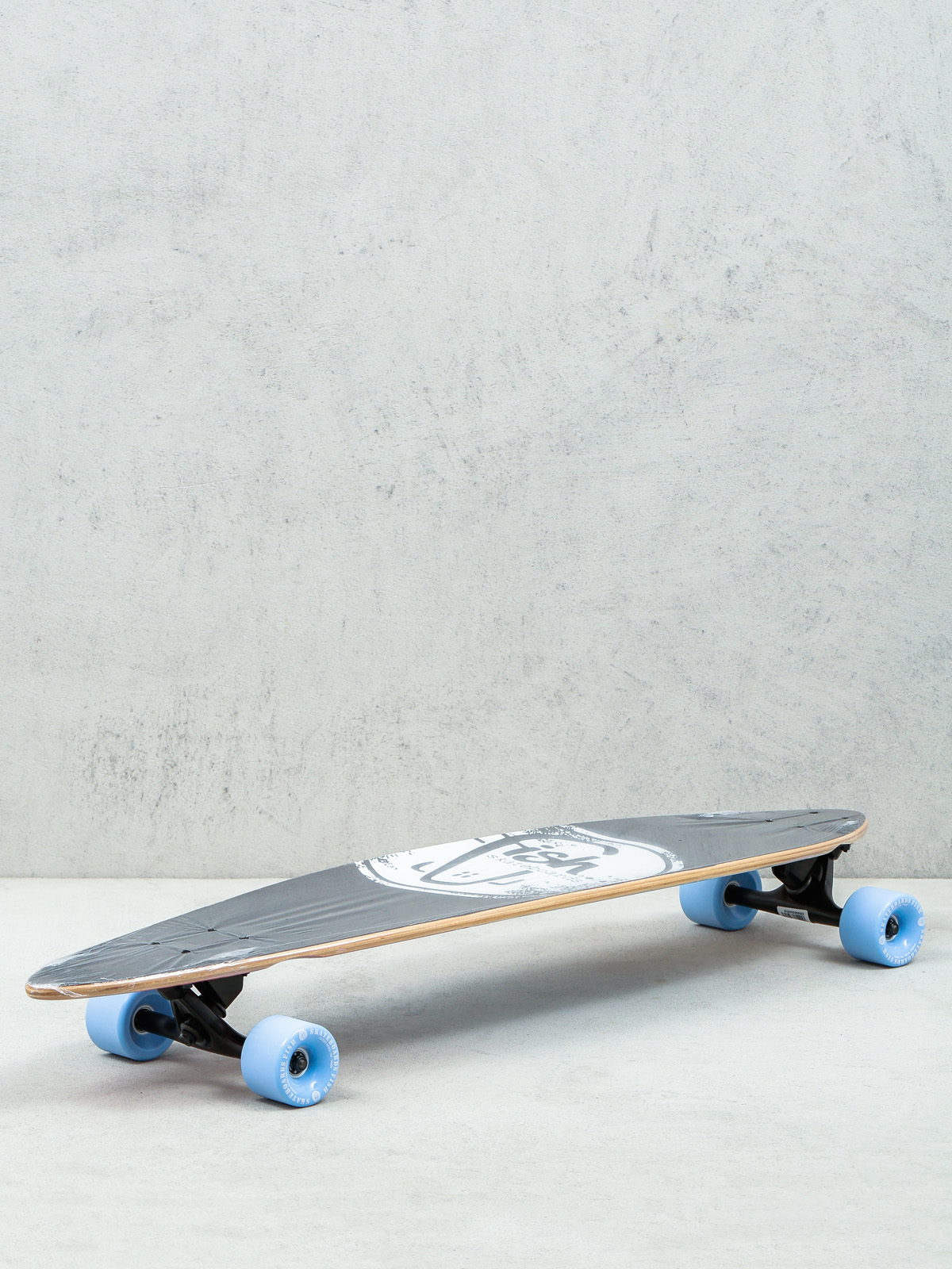 Longboard Fish Skateboards DerDorsh (black/summer blue)
