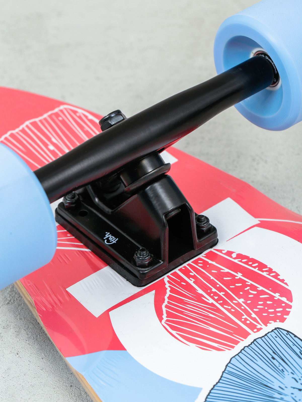 Longboard Fish Skateboards DerDorsh (black/summer blue)