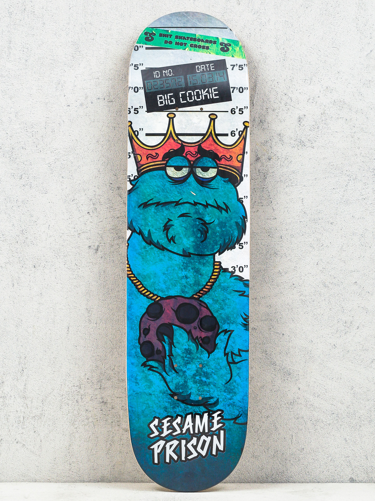 Deck Shit Skateboards Sesame Street Prison Cookie (white/teal)