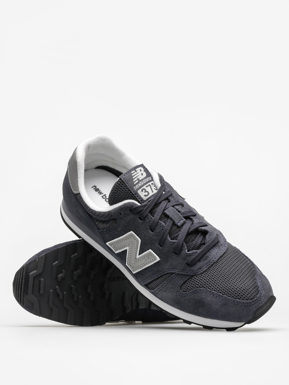 new balance 373 navy silver