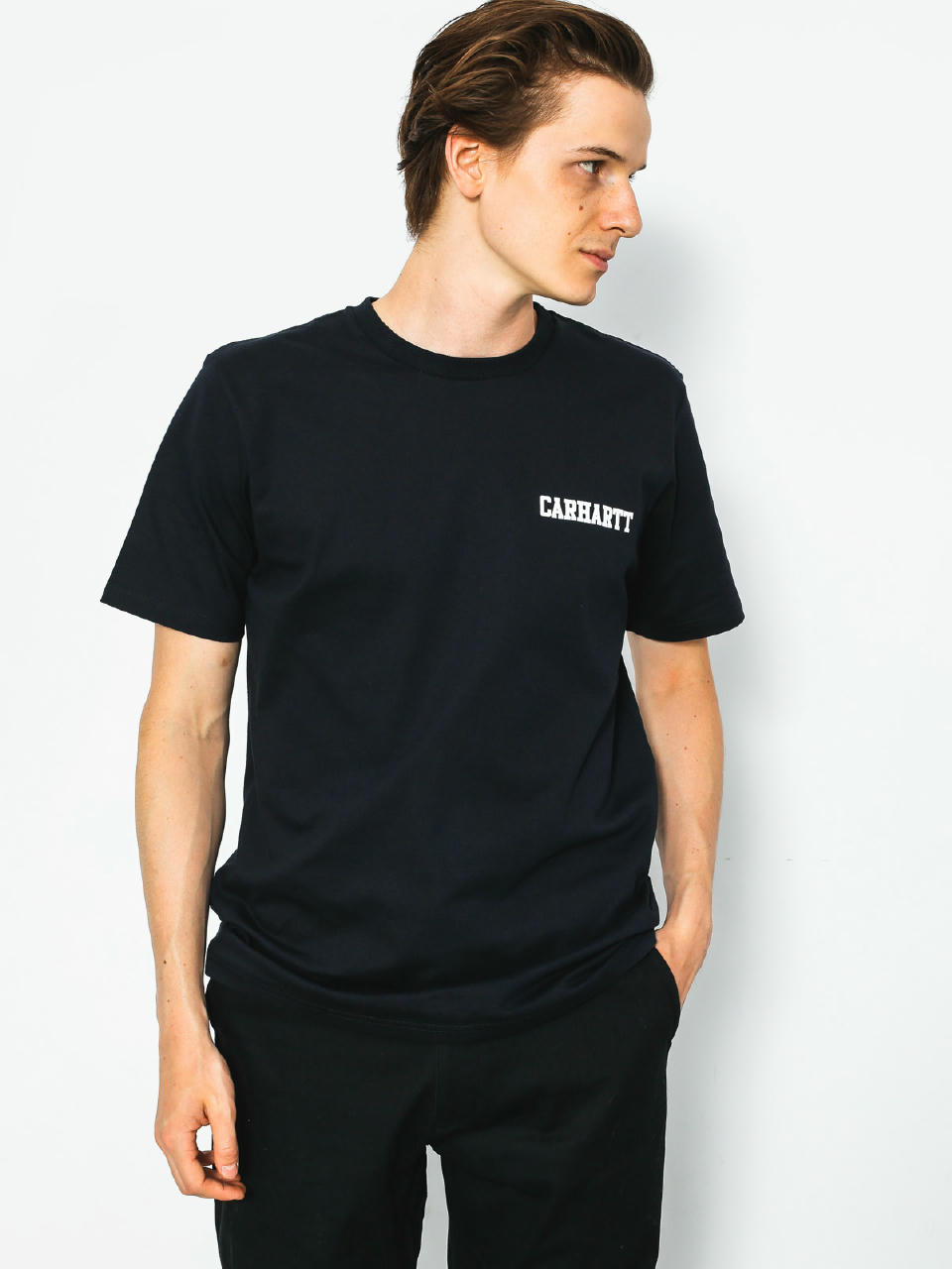 T-shirt Carhartt College Script (dark navy/white)