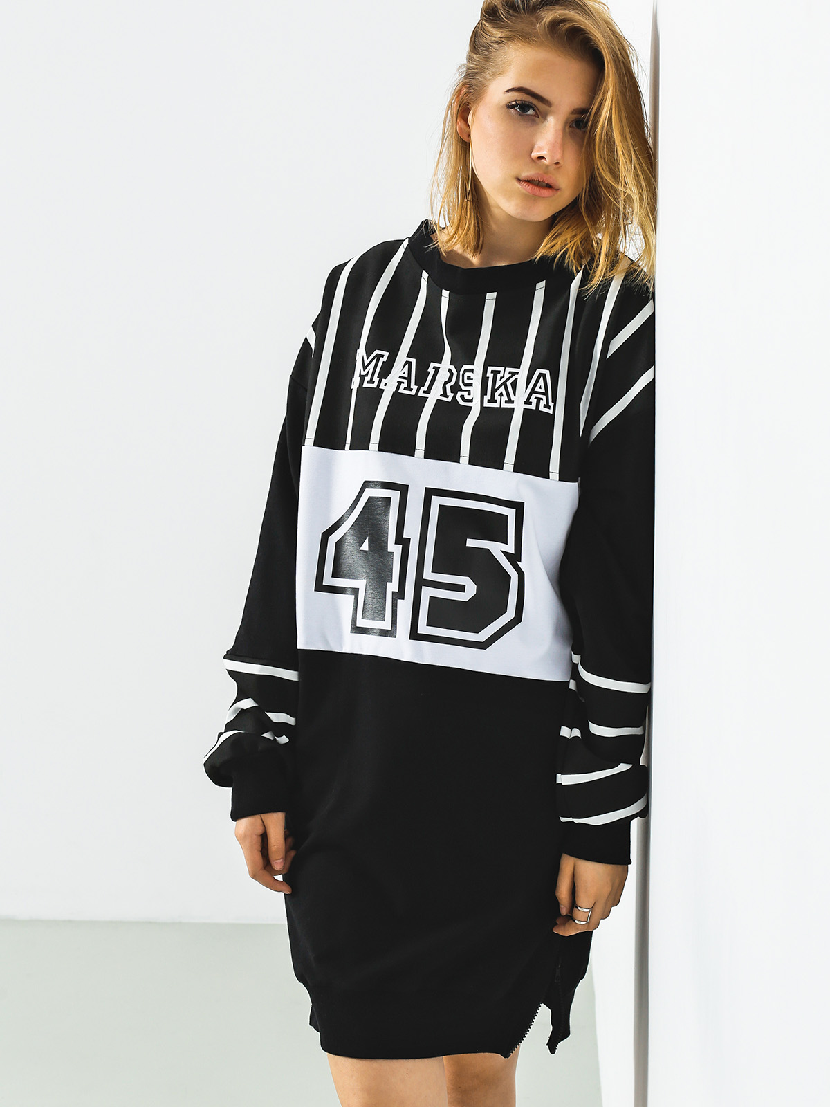 Bluza Marska Oldschool 45 Wmn (black/white)
