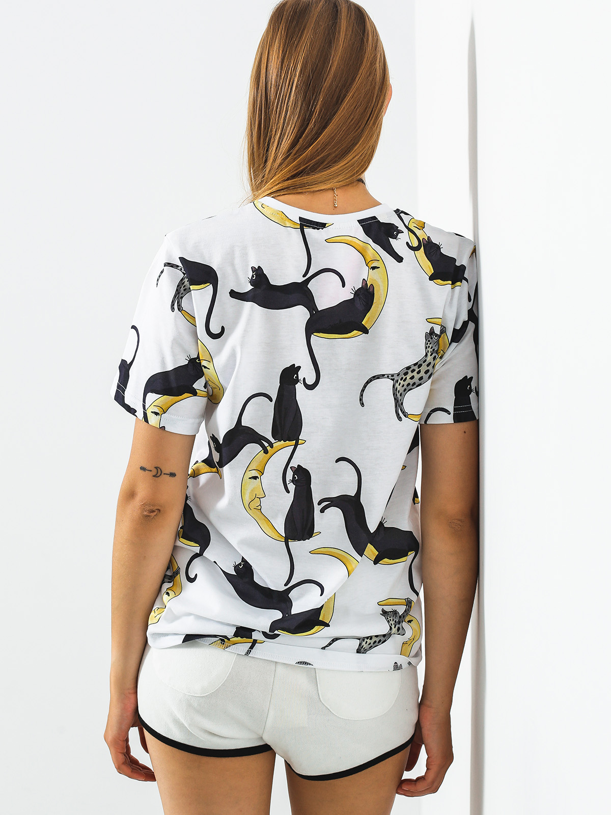 T-shirt Yeah Bunny Cats Attack Wmn (white)