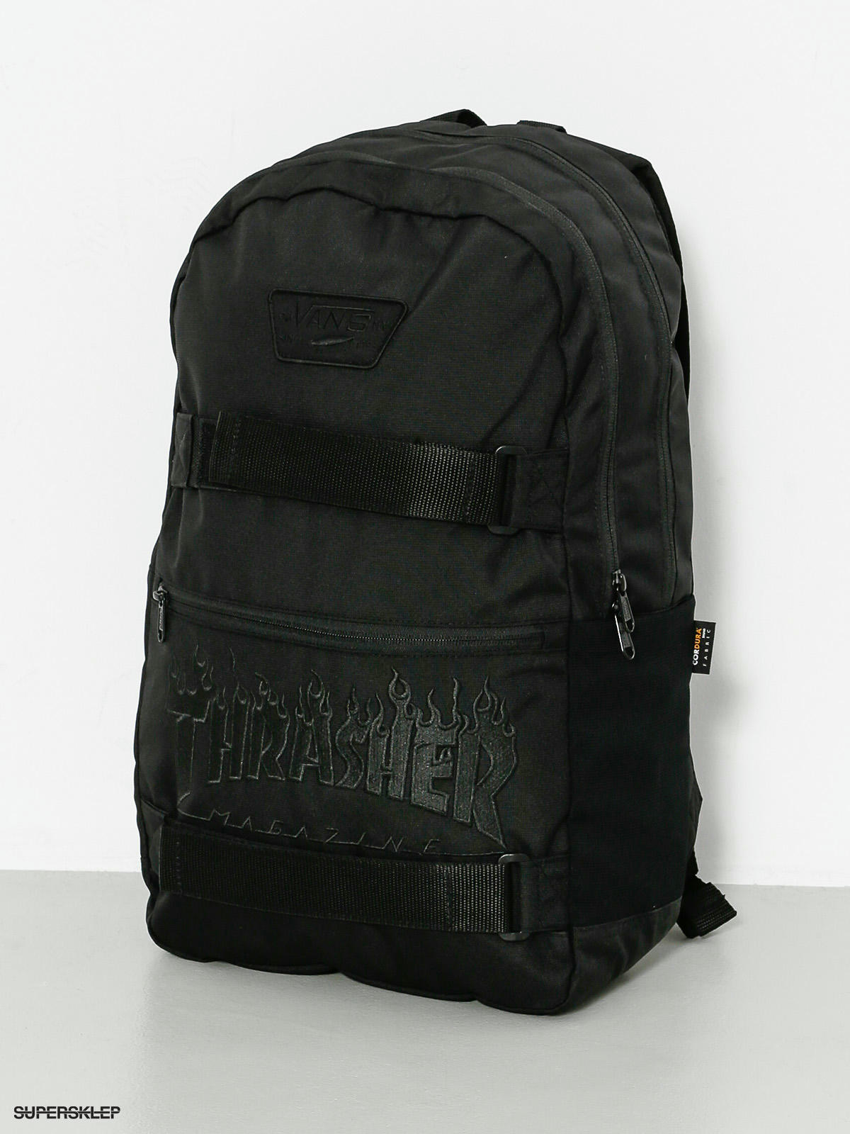 vans x thrasher authentic iii black backpack