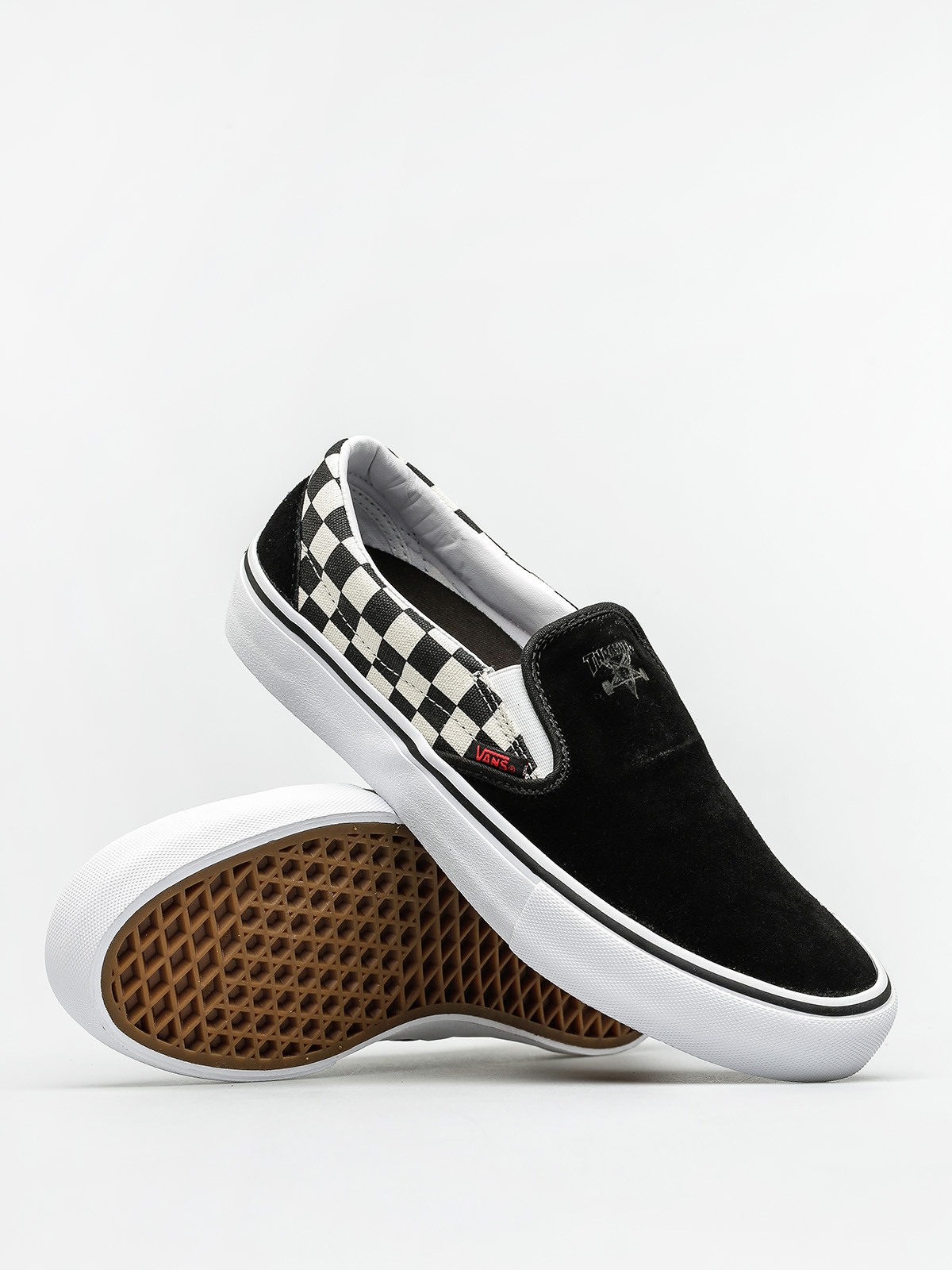 Checkerboard vans thrasher best sale