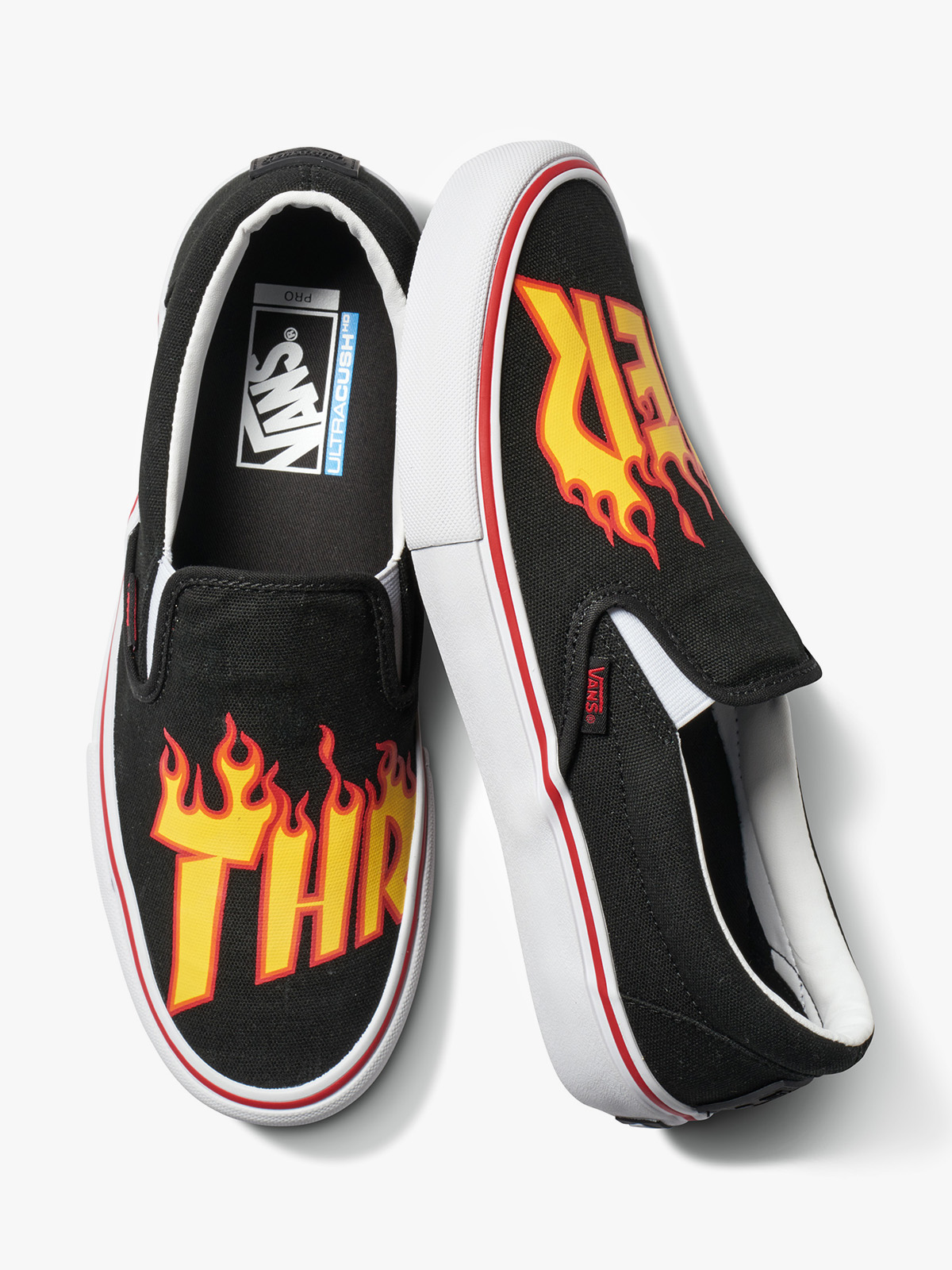 vans x thrasher slip on