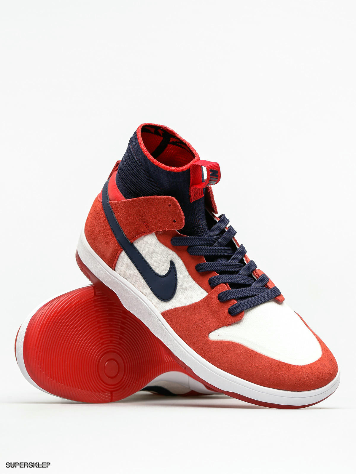 Sb dunk high clearance elite red navy white