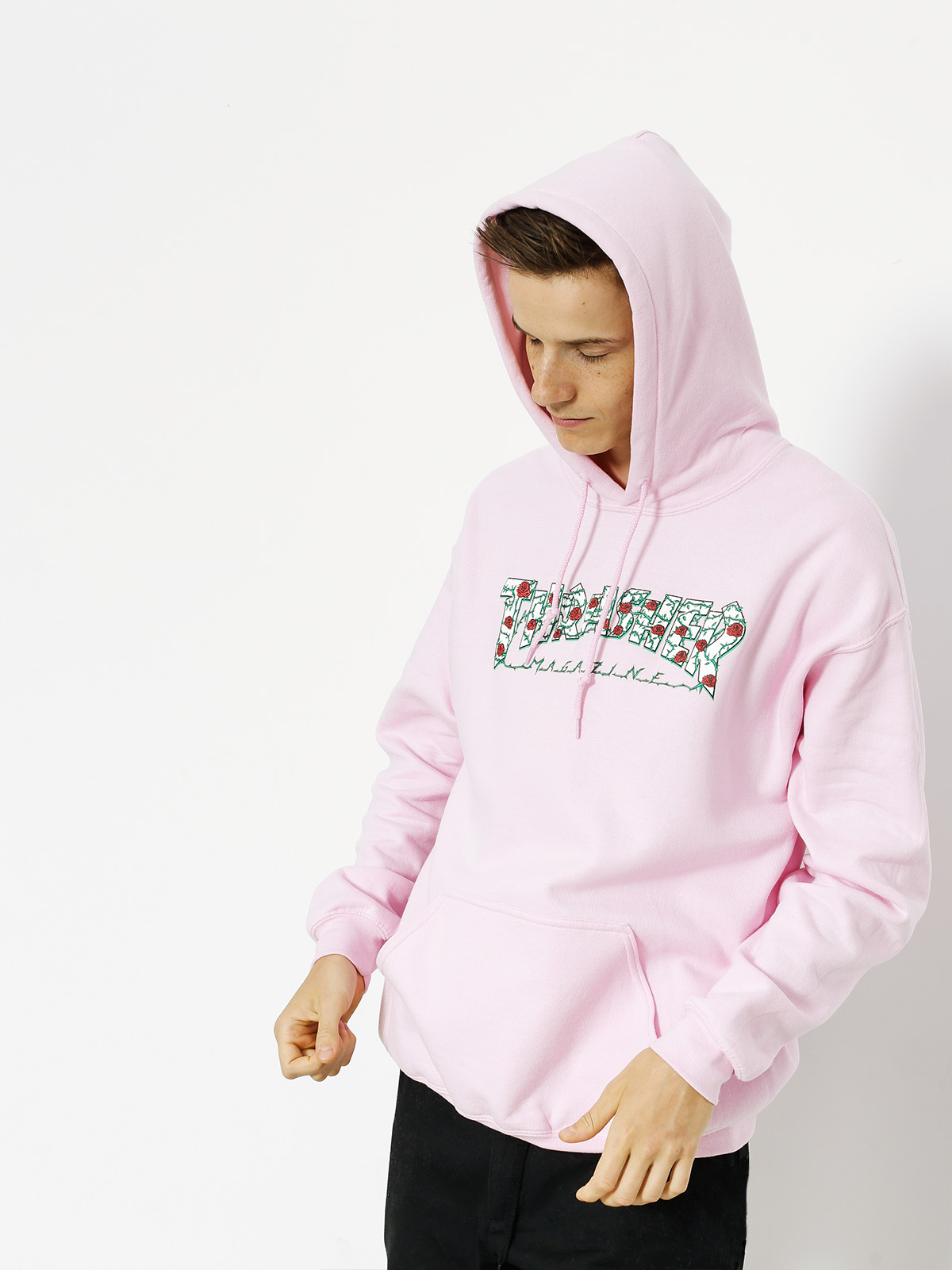 Bluza z kapturem Thrasher Tattoo HD (light pink)