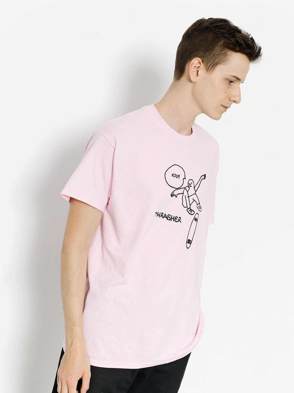 T-shirt Thrasher Kcuf (light pink)