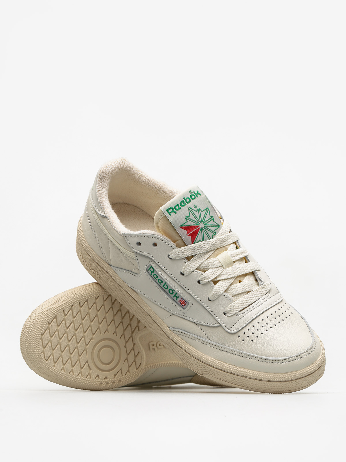 reebok club c double chalk green