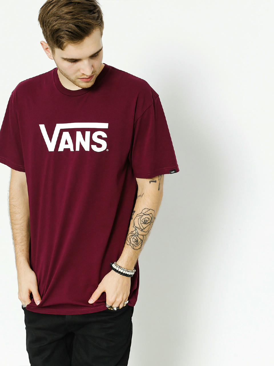 T-shirt Vans Classic (burgundy/white)