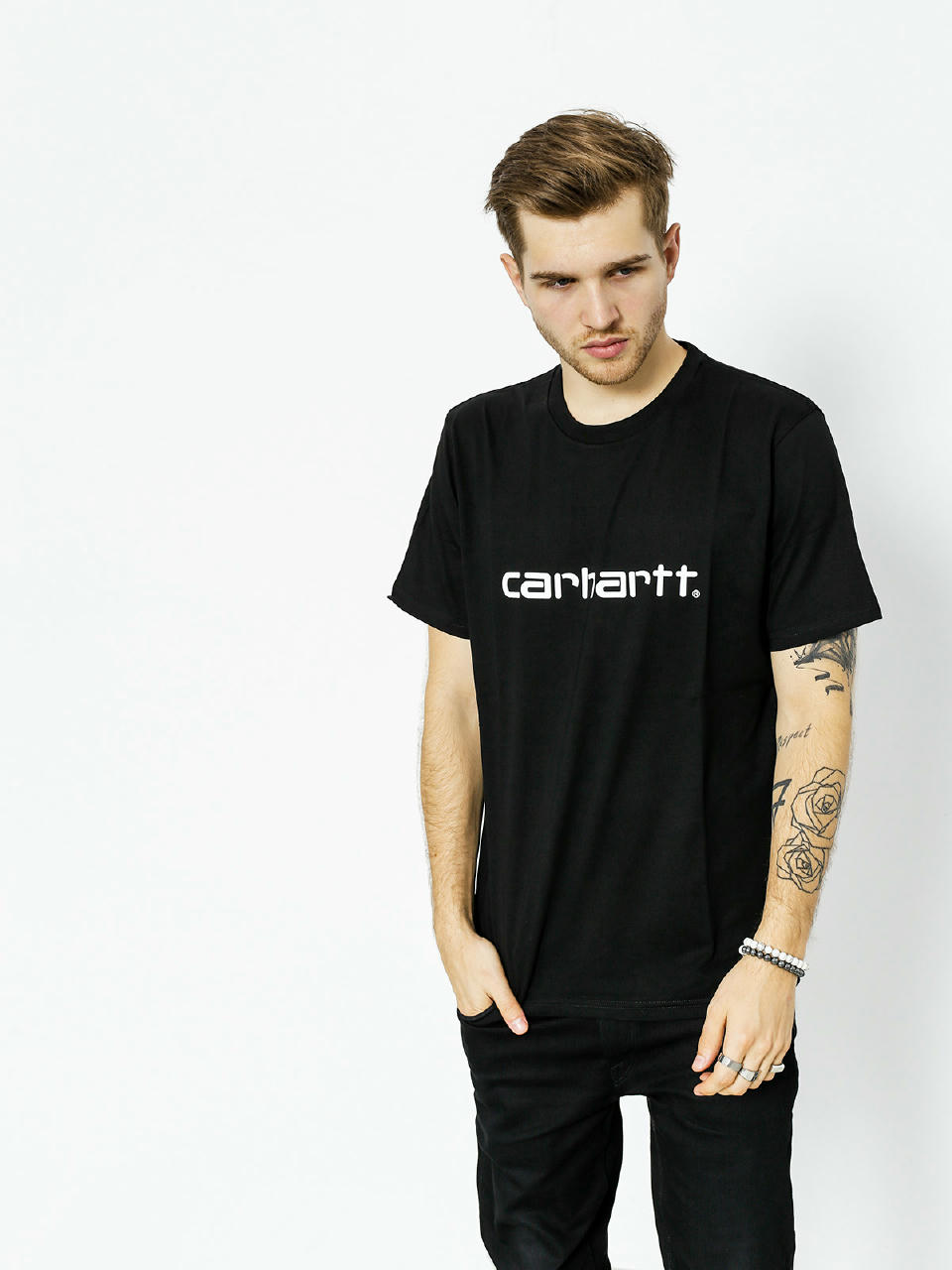 T-shirt Carhartt Script (black/white)