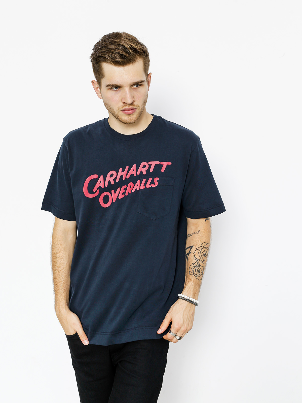 T-shirt Carhartt Krainz Overalls (navy/deep red)