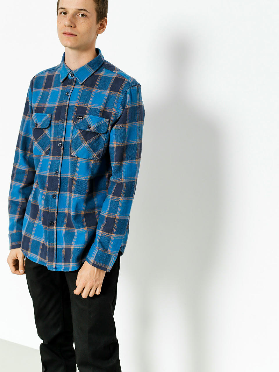 Koszula Brixton Bowery Flannel Ls (blue/navy)