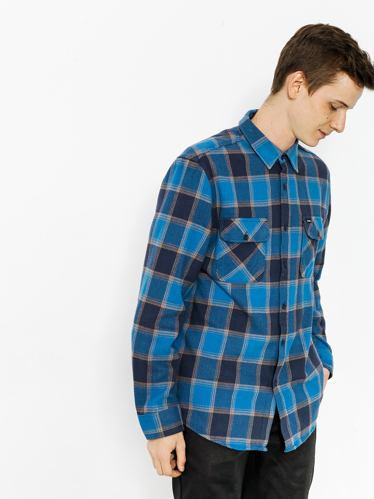 Koszula Brixton Bowery Flannel Ls (blue/navy)