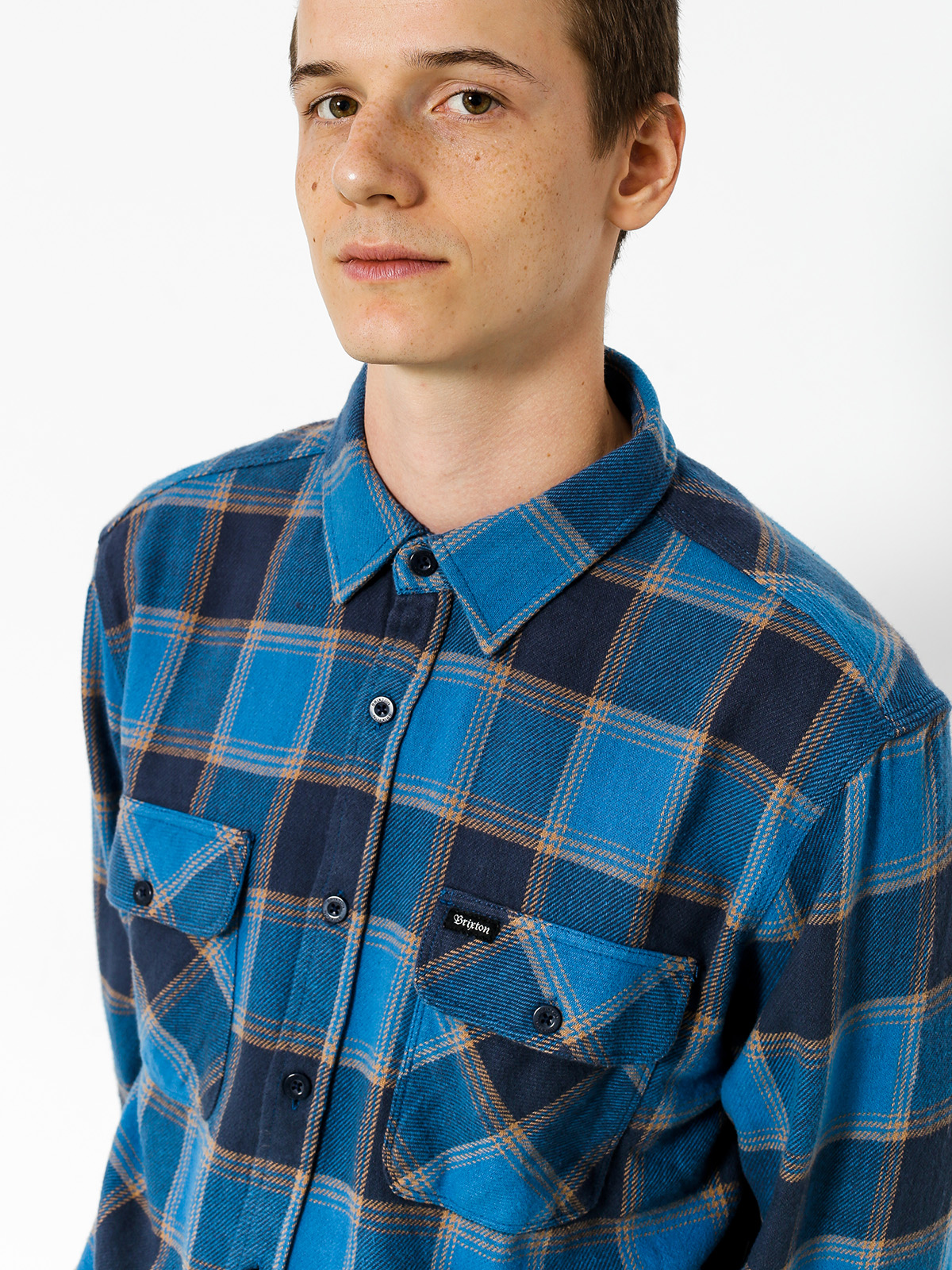 Koszula Brixton Bowery Flannel Ls (blue/navy)