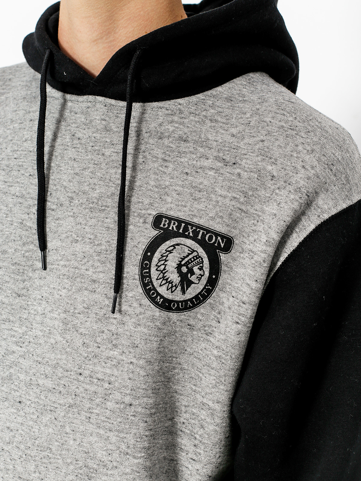 Bluza z kapturem Brixton Native HD (heather grey/black)