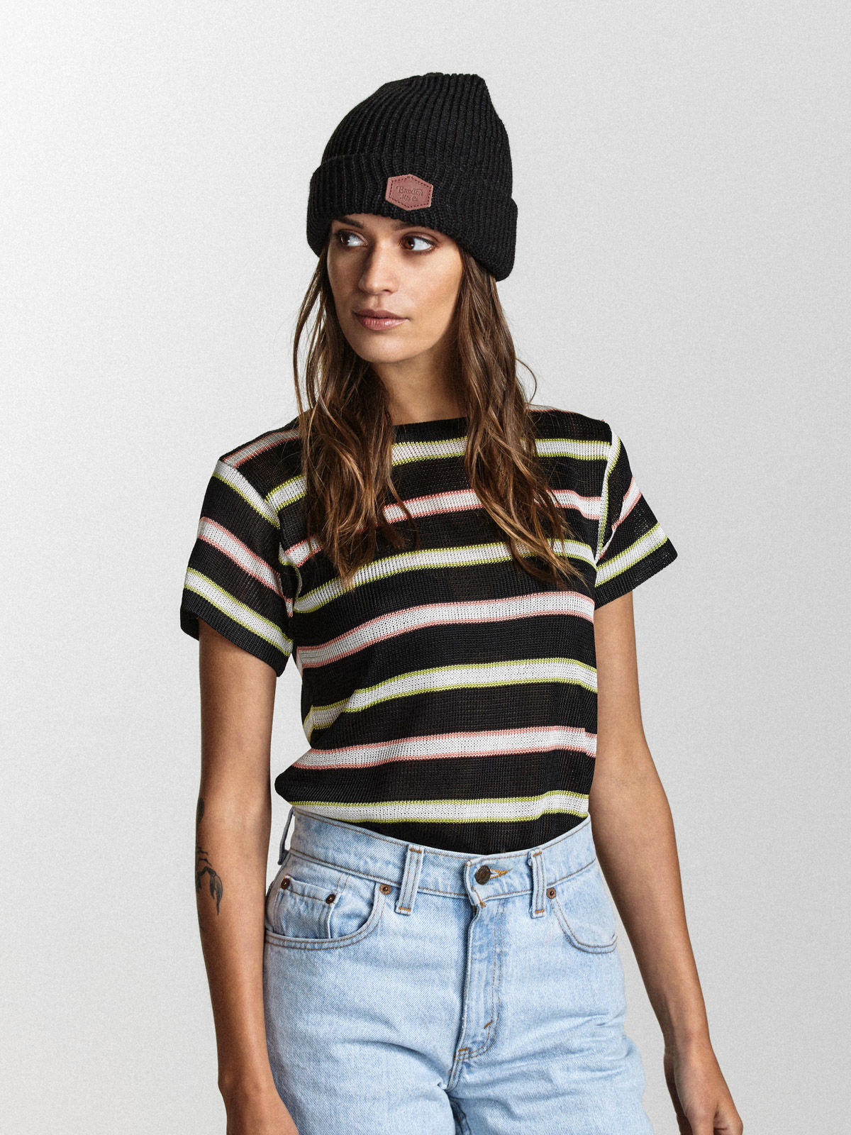 Czapka zimowa Brixton Trig Beanie (washed black/black)