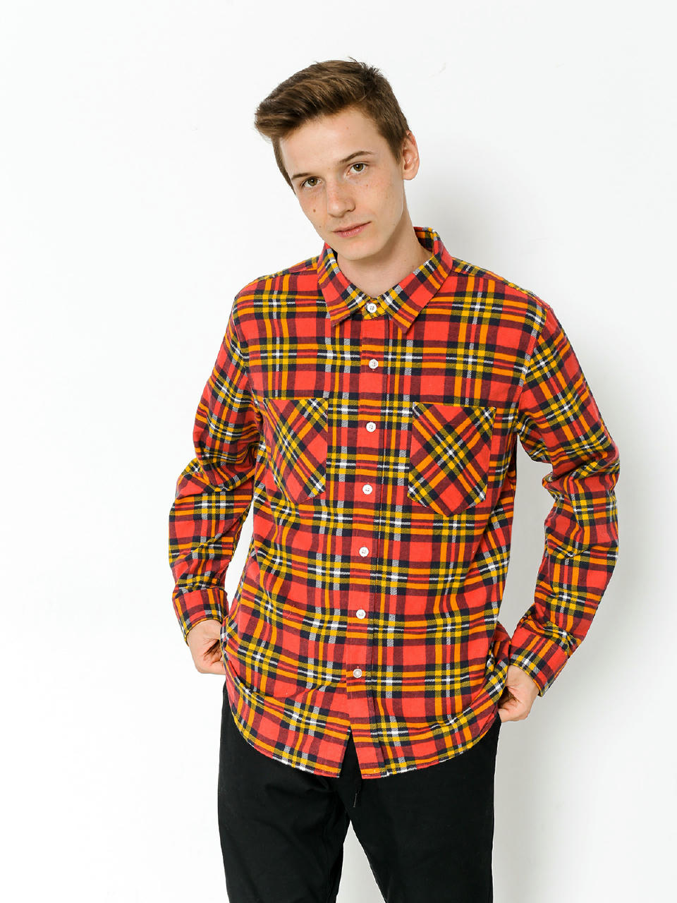 Koszula Brixton Bennett Flannel Ls (red/gold)