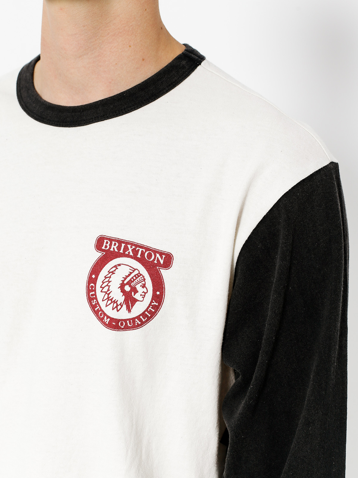 T-shirt Brixton Native Wshd 3I4 (off white/black)